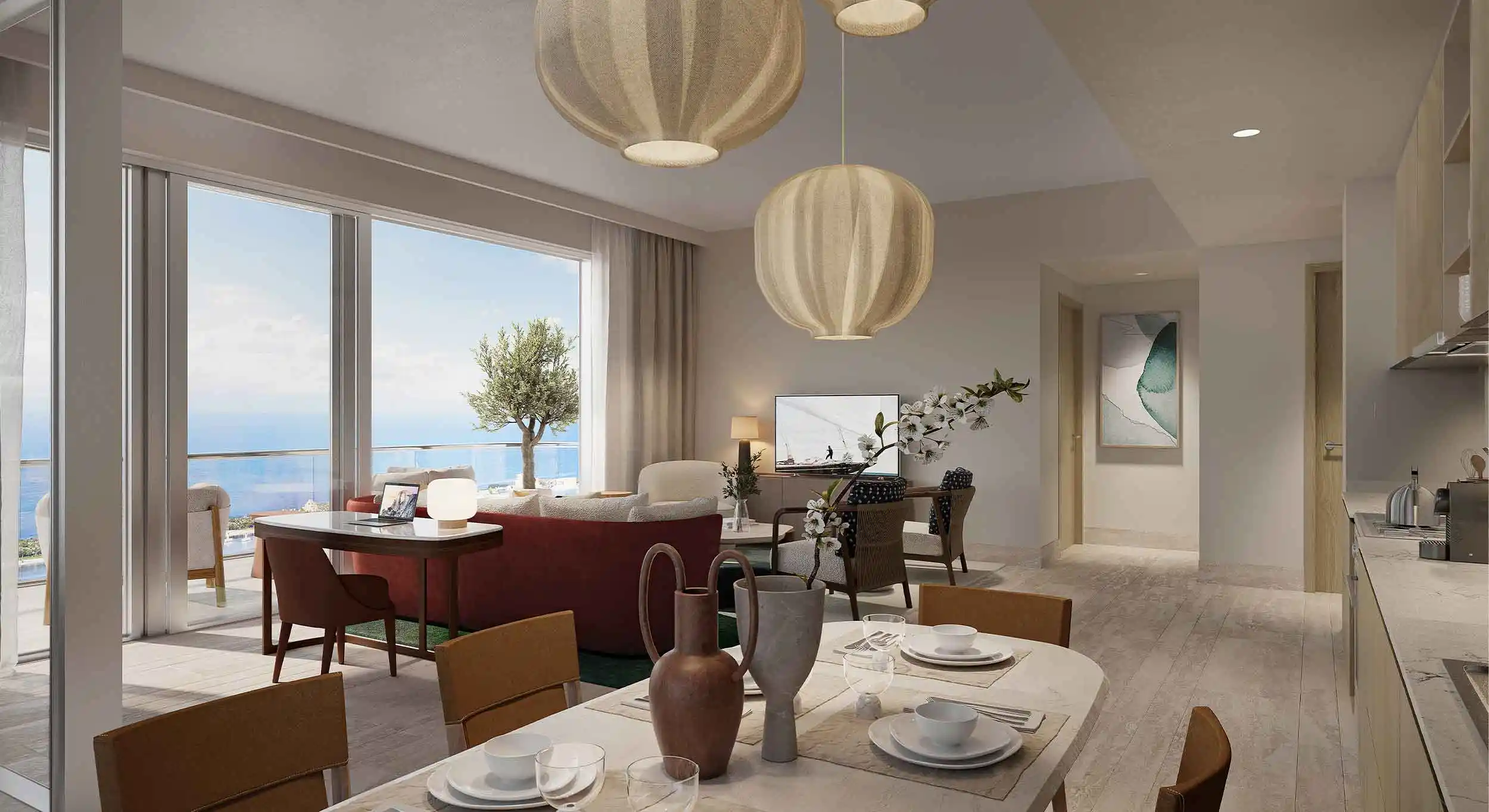Address Residences The Bay - Living Room Interior | Emaar Properties