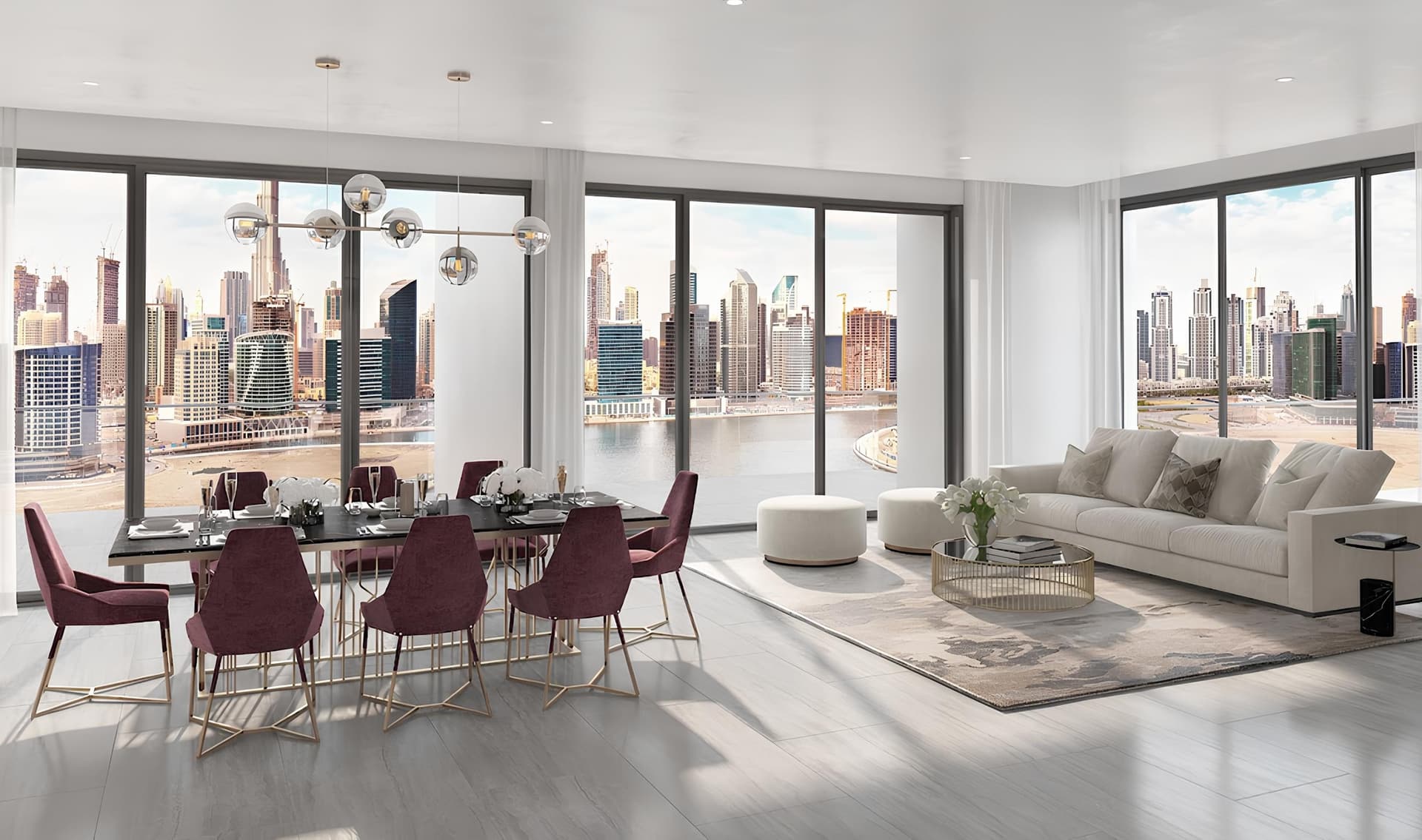 Peninsula One - Living Room Interior | Select Group