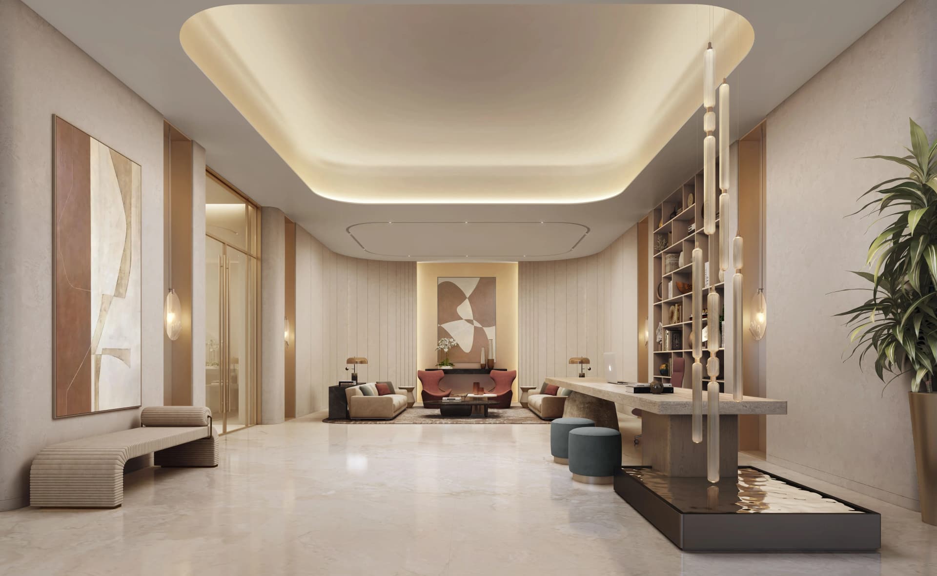 Palm Beach Tower 3 - Lobby Interior | Nakheel Properties
