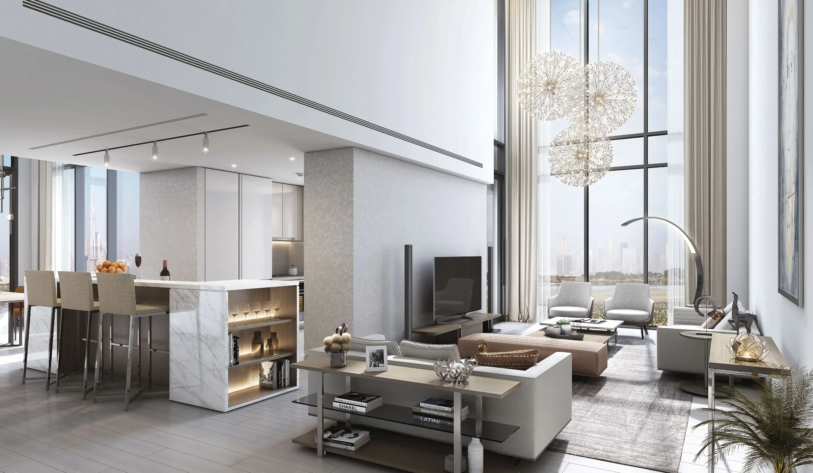 Waves Opulence - Living Room Interior | Sobha Realty