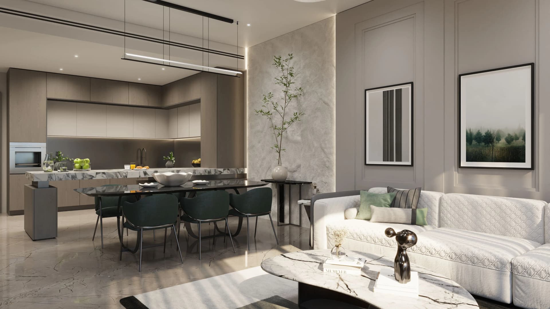 Lake Views 2 - Living Room Interior | Samana Developers