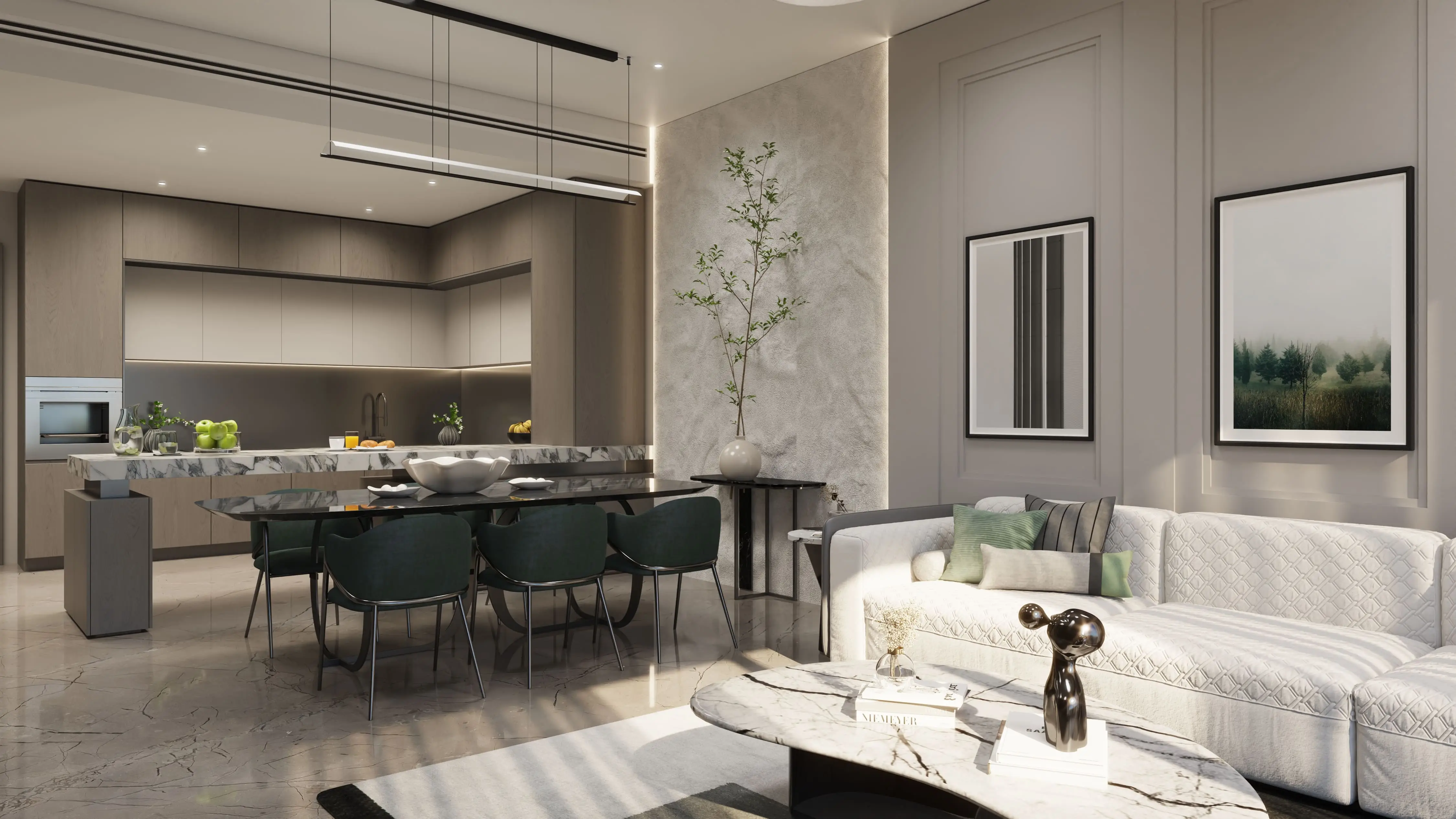 Lake Views 2 - Living Room Interior | Samana Developers
