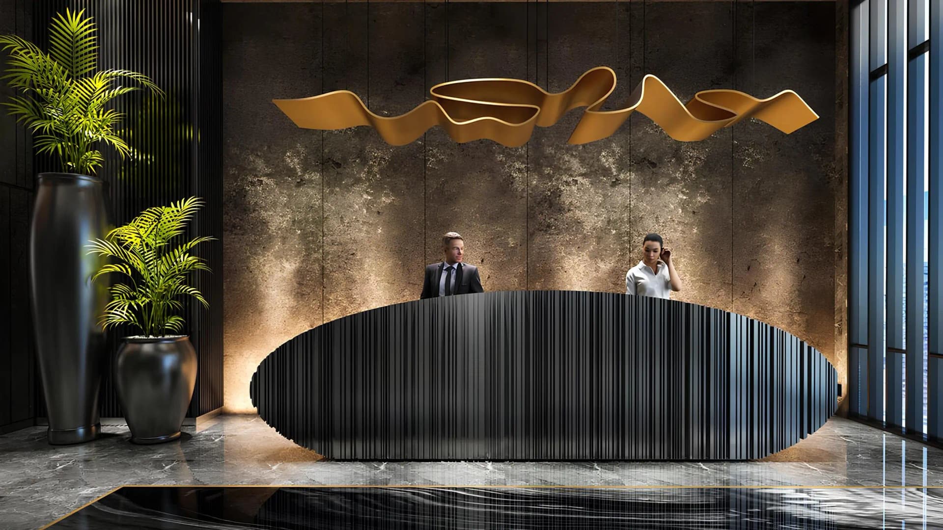 V Tower - Lobby Interior | Tiger Group