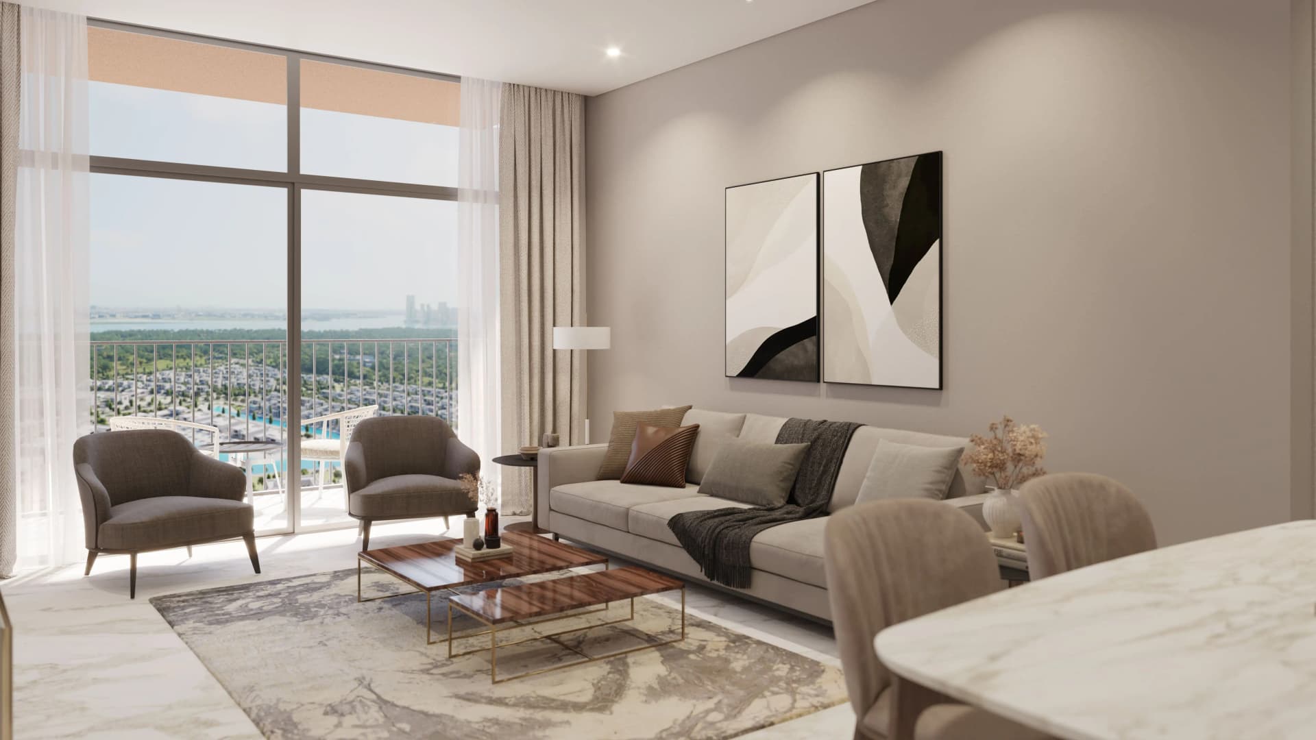 Sobha Hartland II - Living Room Interior | Sobha Realty