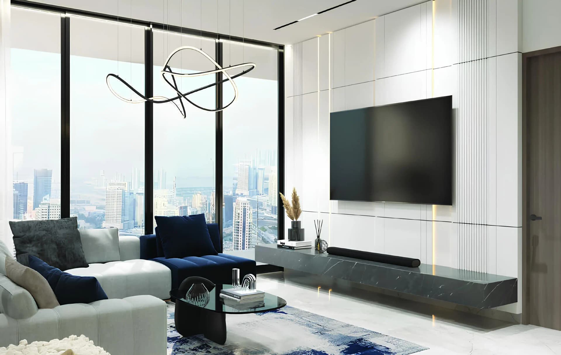 IVY Gardens 2 - Living Room Interior | Samana Developers