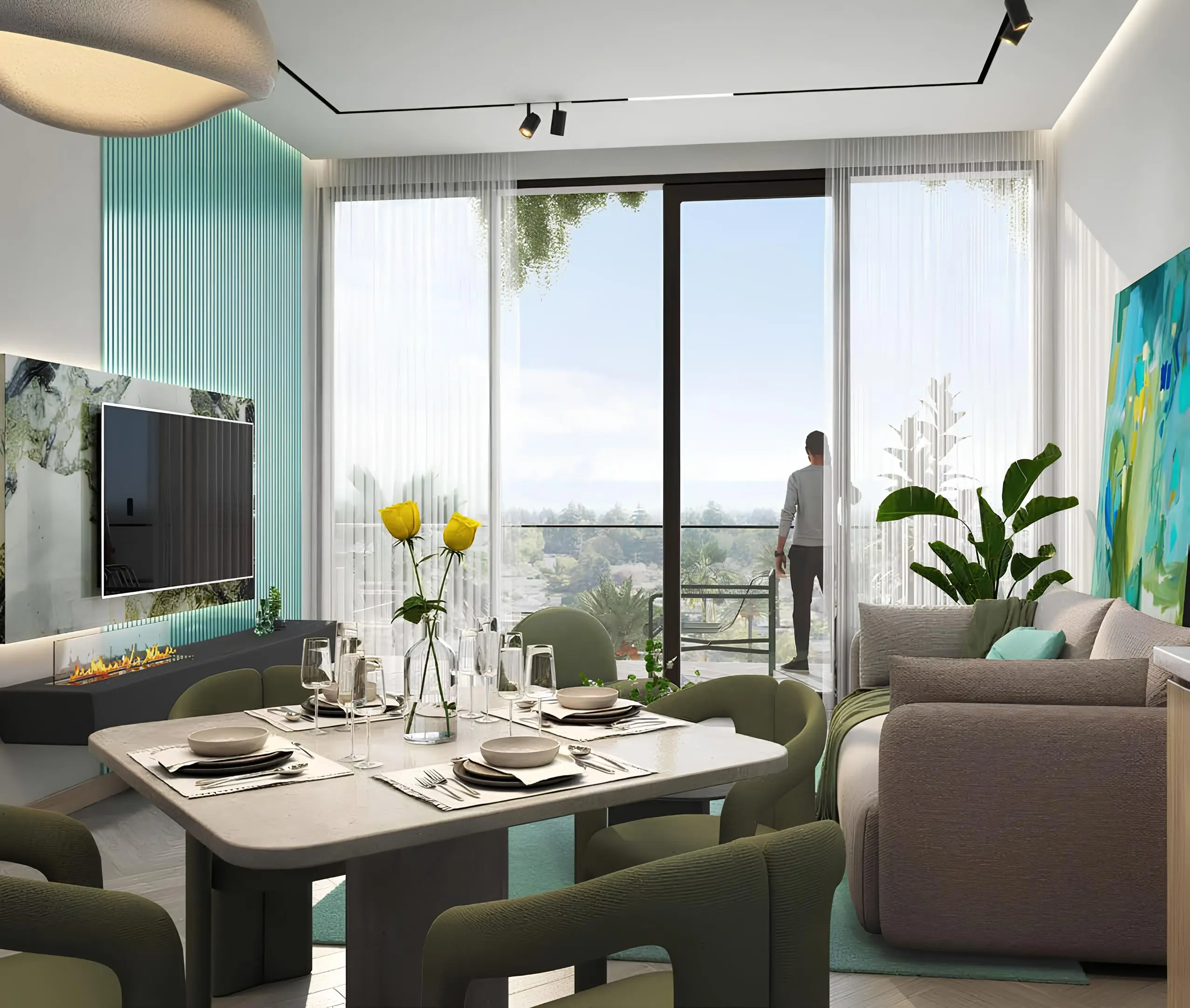 Elo 3 - Living Room Interior | DAMAC Properties