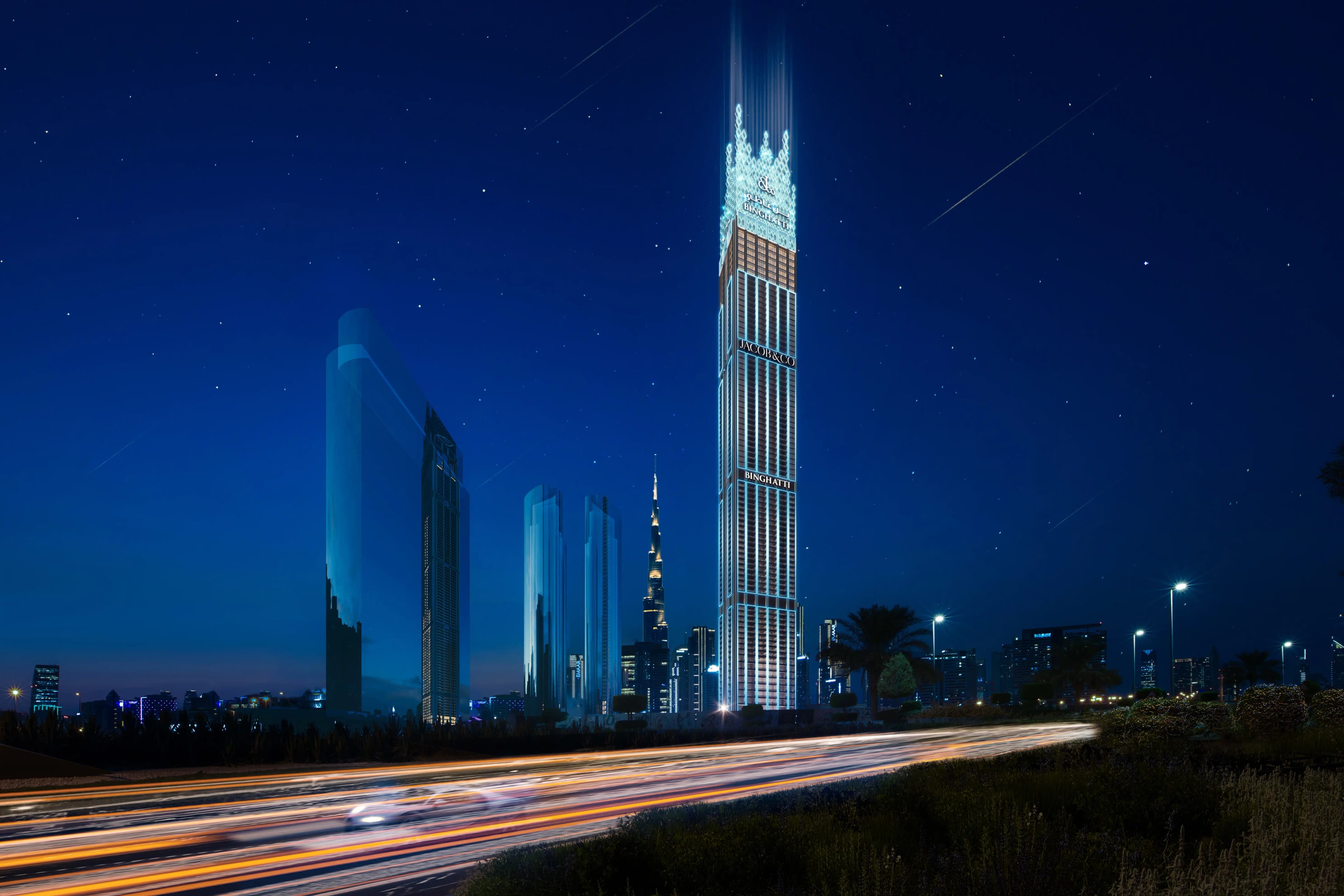 Burj Binghatti Jacob & Co Residences - Exterior Facade | Binghatti Developers