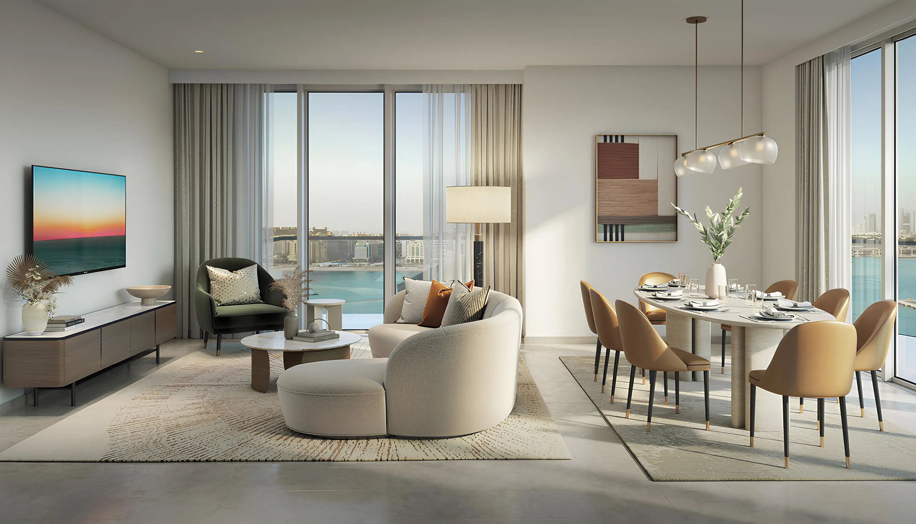 Bayview by Address Resorts - Living Room Interior | Emaar Properties