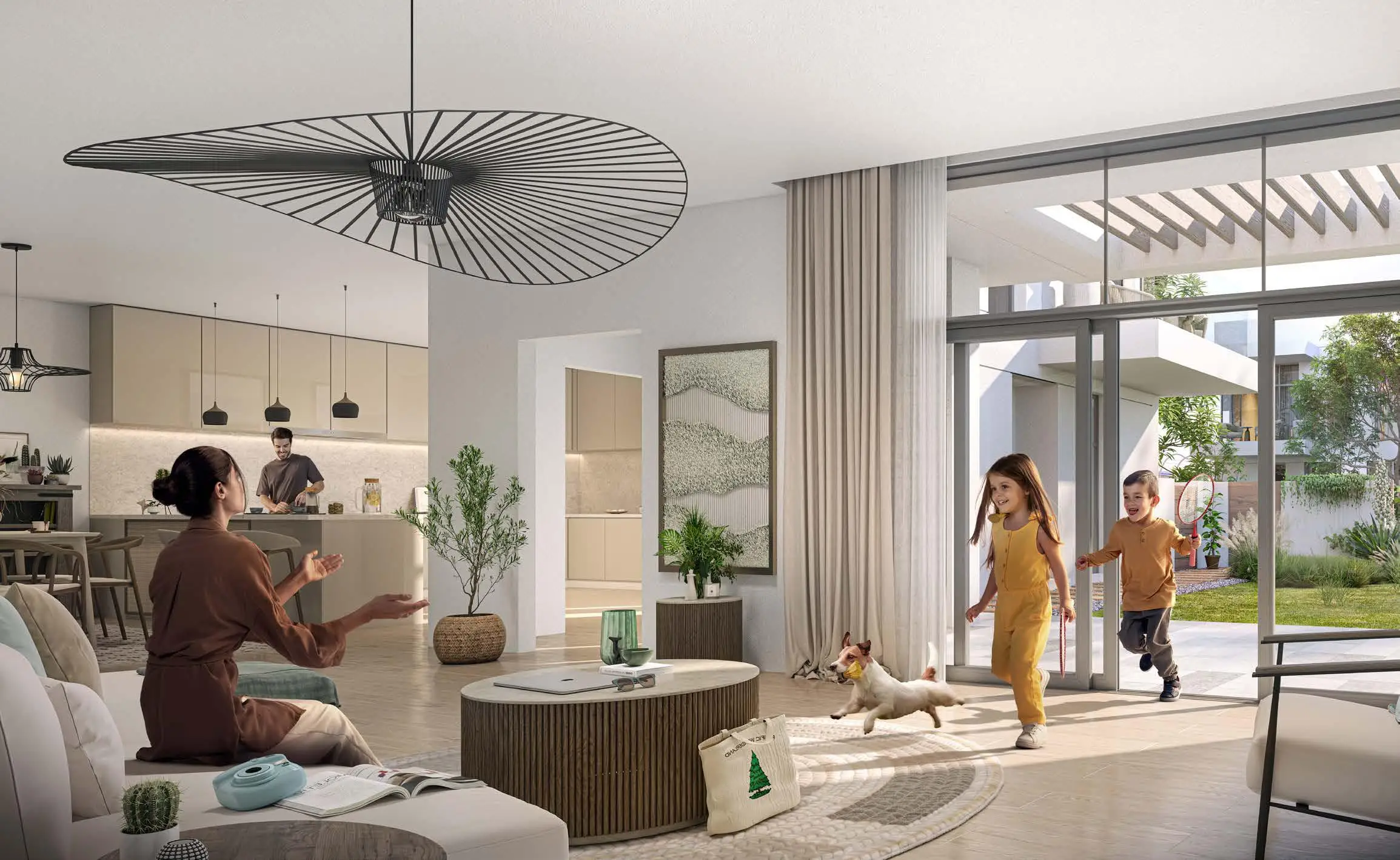 The Sustainable City Yas Island - Living Room Interior | Aldar Properties