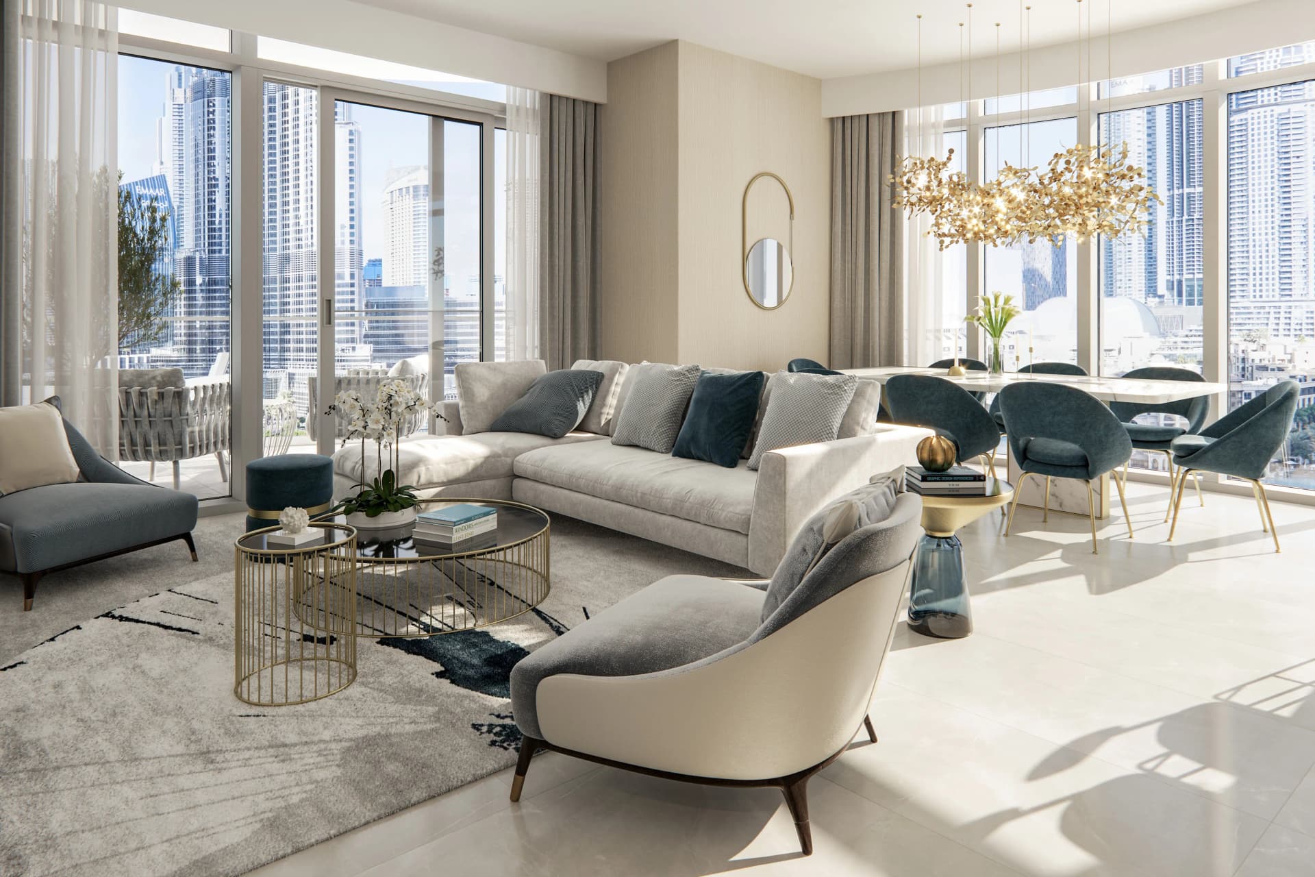 Grande Signature Residences - Living Room Interior | Emaar Properties