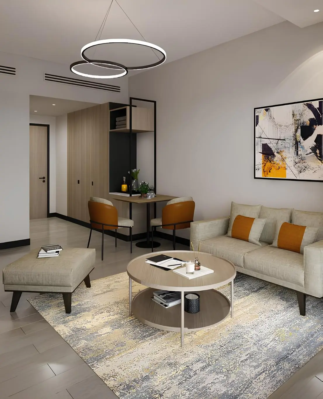 Navitas Hotel & Residences - Living Room Interior | DAMAC Properties