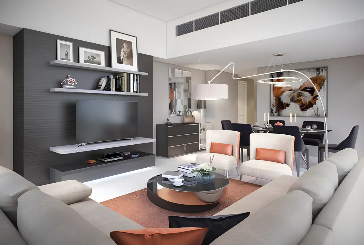 Artesia - Living Room Interior | DAMAC Properties