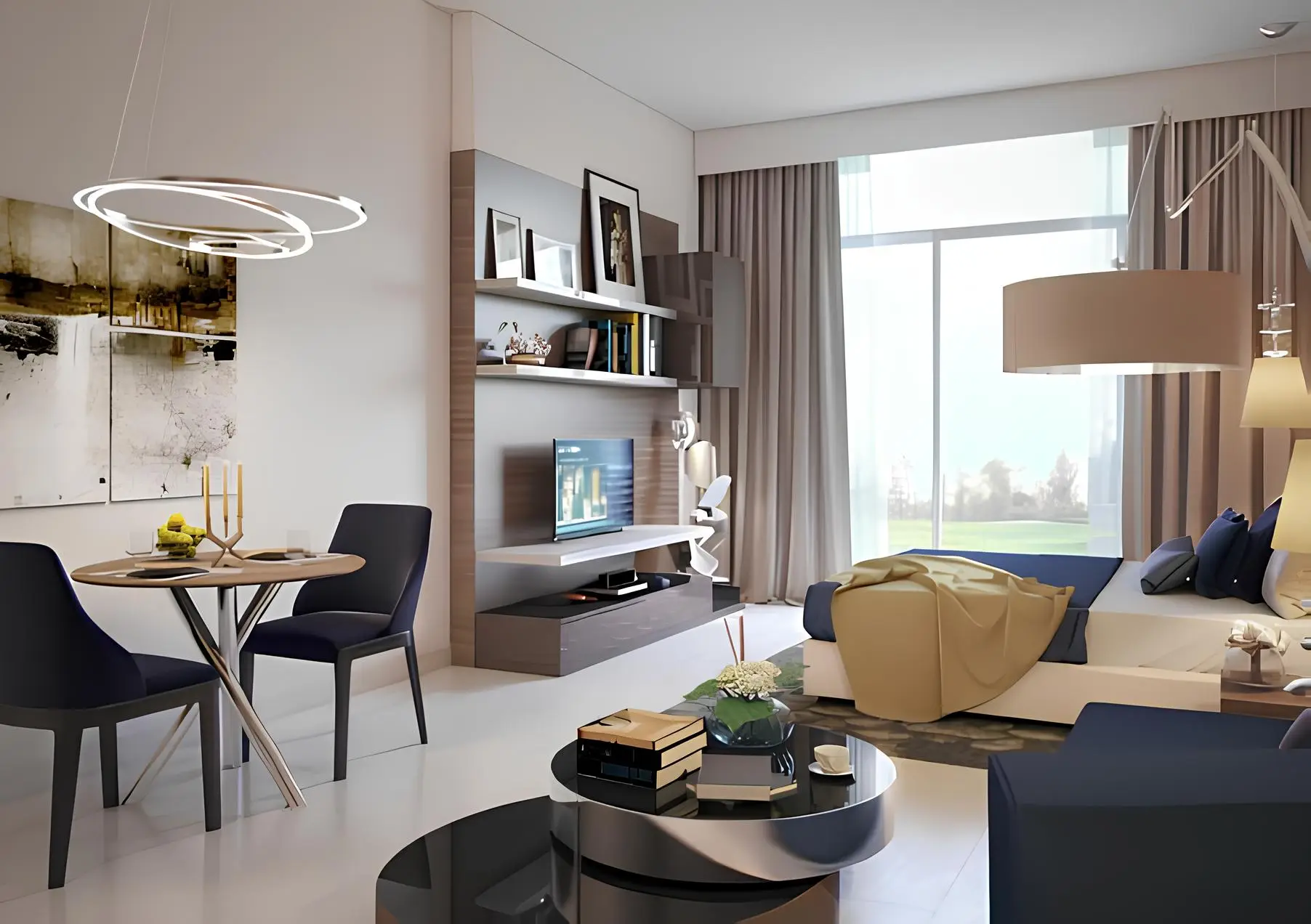 Artesia - Living Room Interior | DAMAC Properties