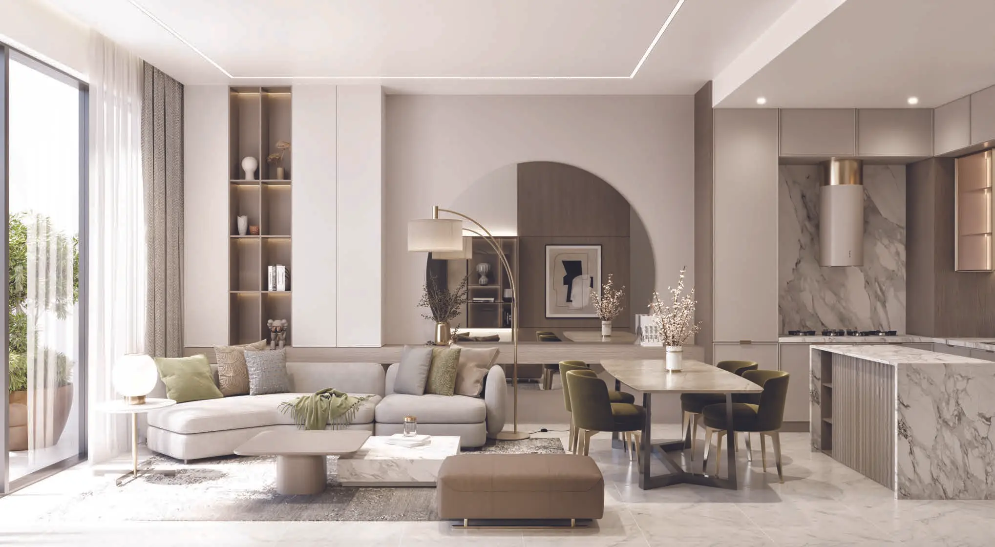 Skyros - Living Room Interior | Samana Developers