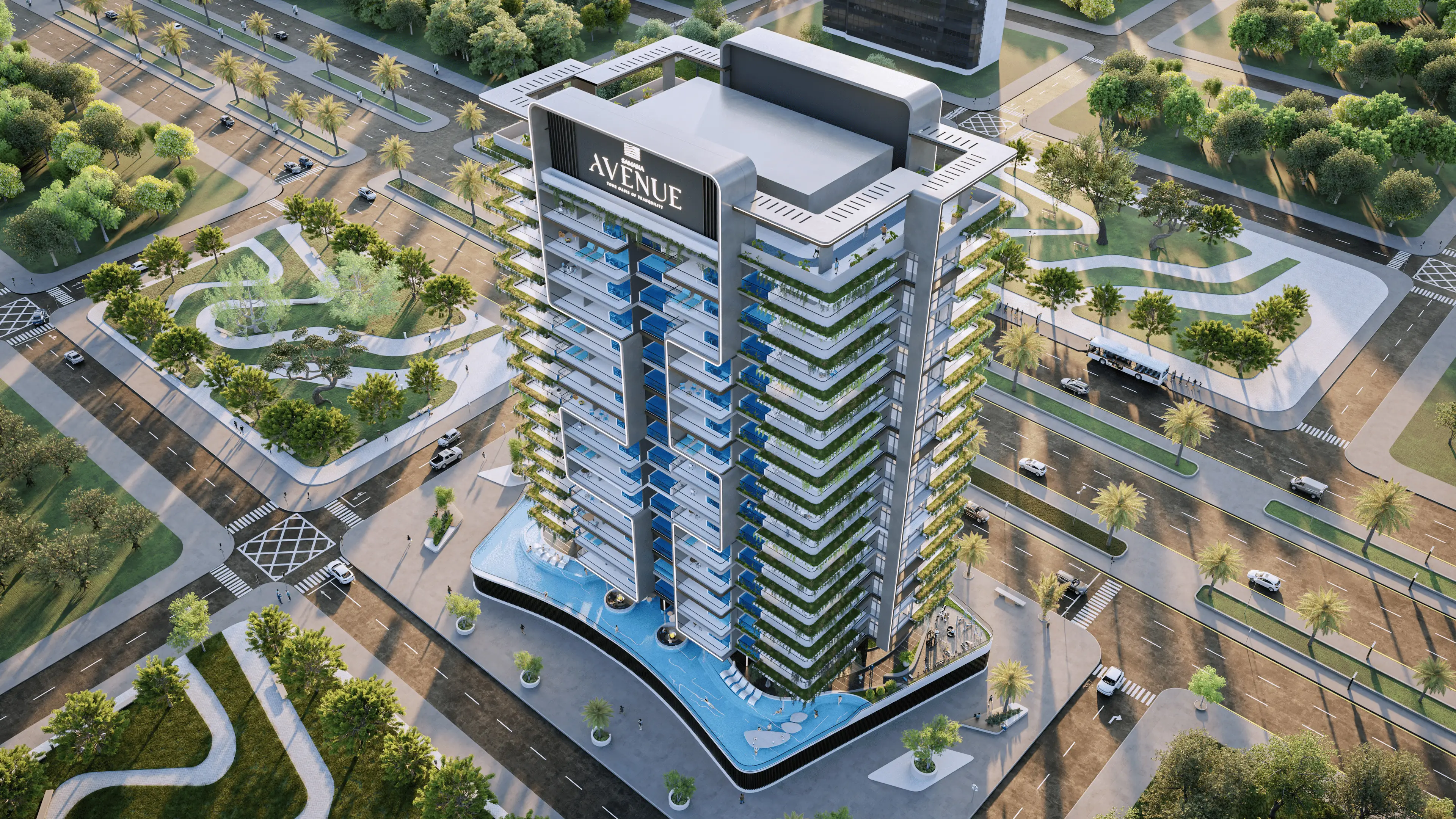 Samana Avenue - Exterior Facade | Samana Developers