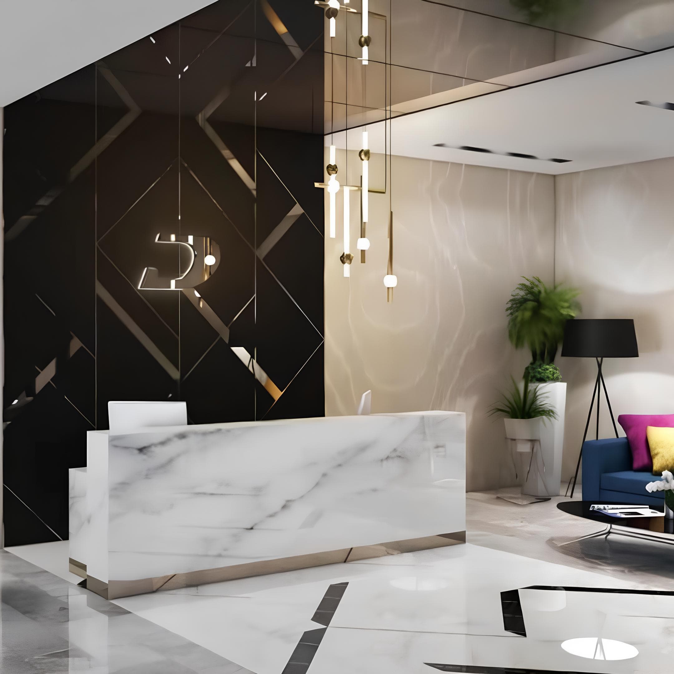 Merano Tower - Lobby Interior | DAMAC Properties