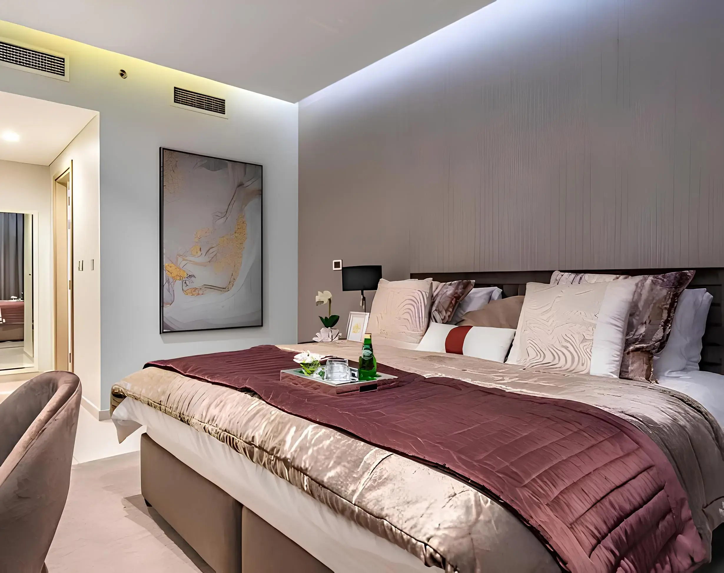 Aykon City Tower C - Bedroom Interior | DAMAC Properties
