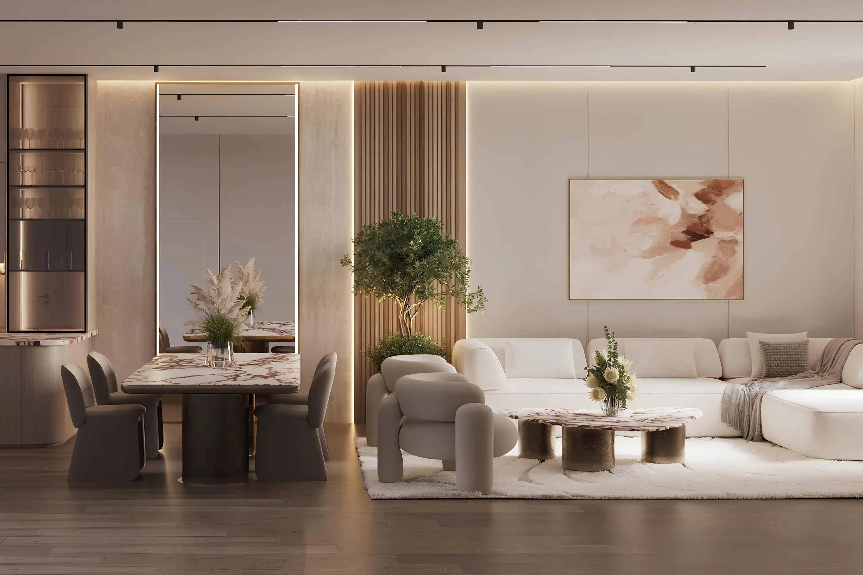 Dusk by Binghatti - Living Room Interior | Binghatti Developers