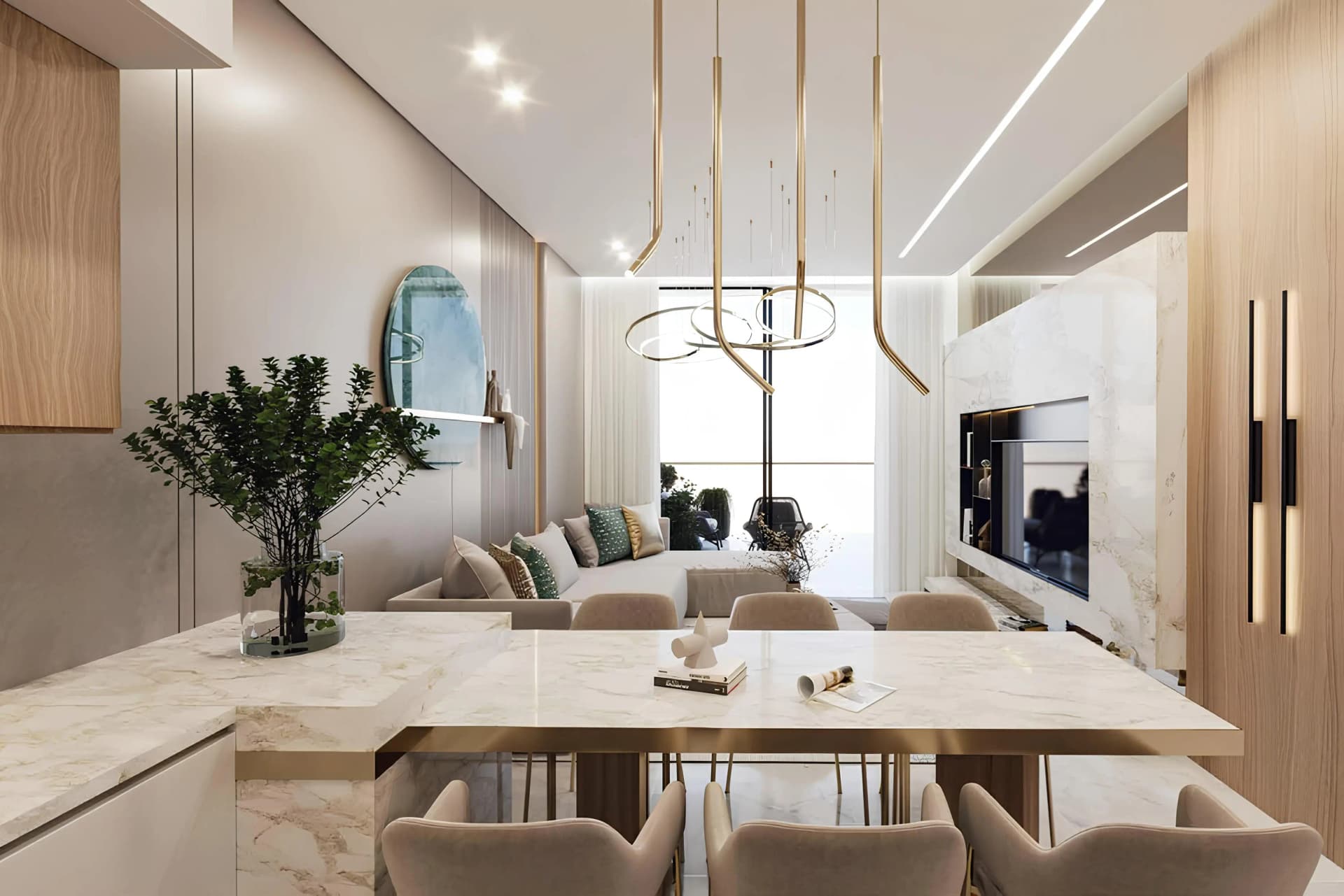 Miami - Living Room Interior | Samana Developers