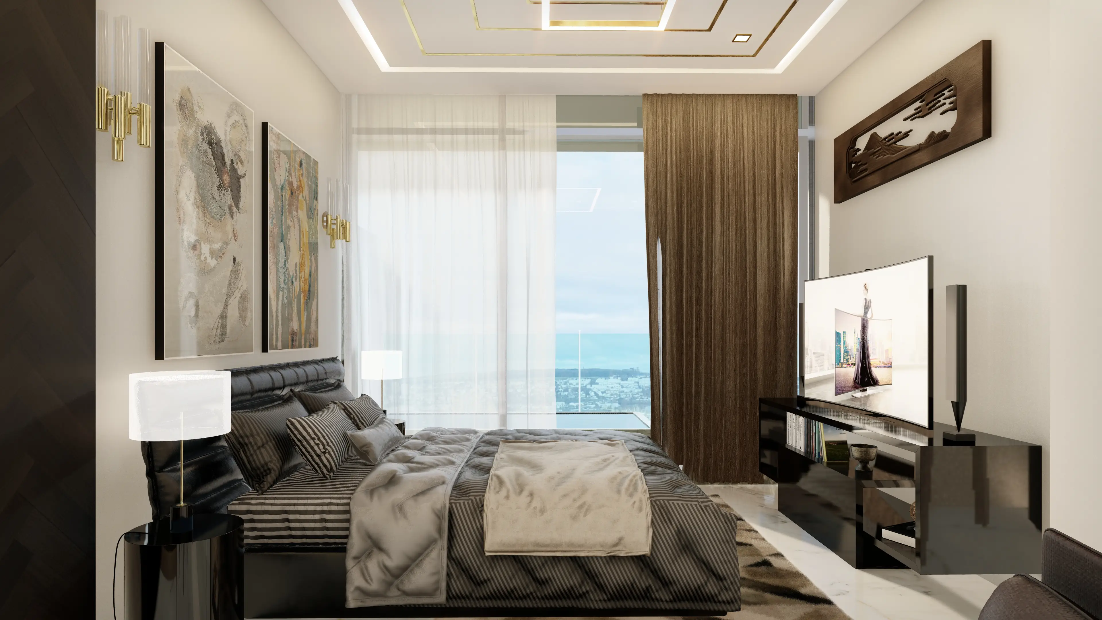 Waves - Bedroom Interior | Samana Developers