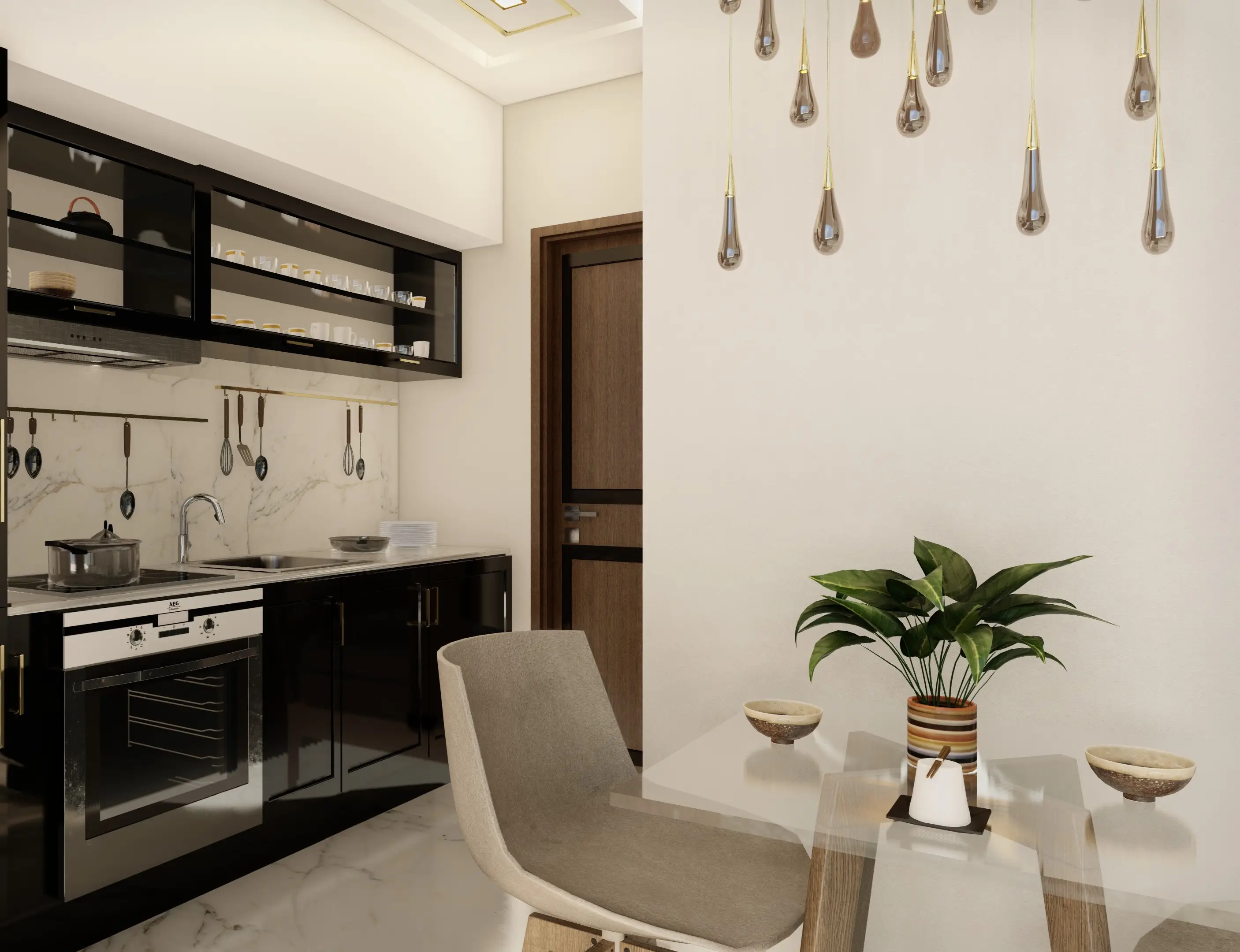 Waves - Kitchen Interior | Samana Developers