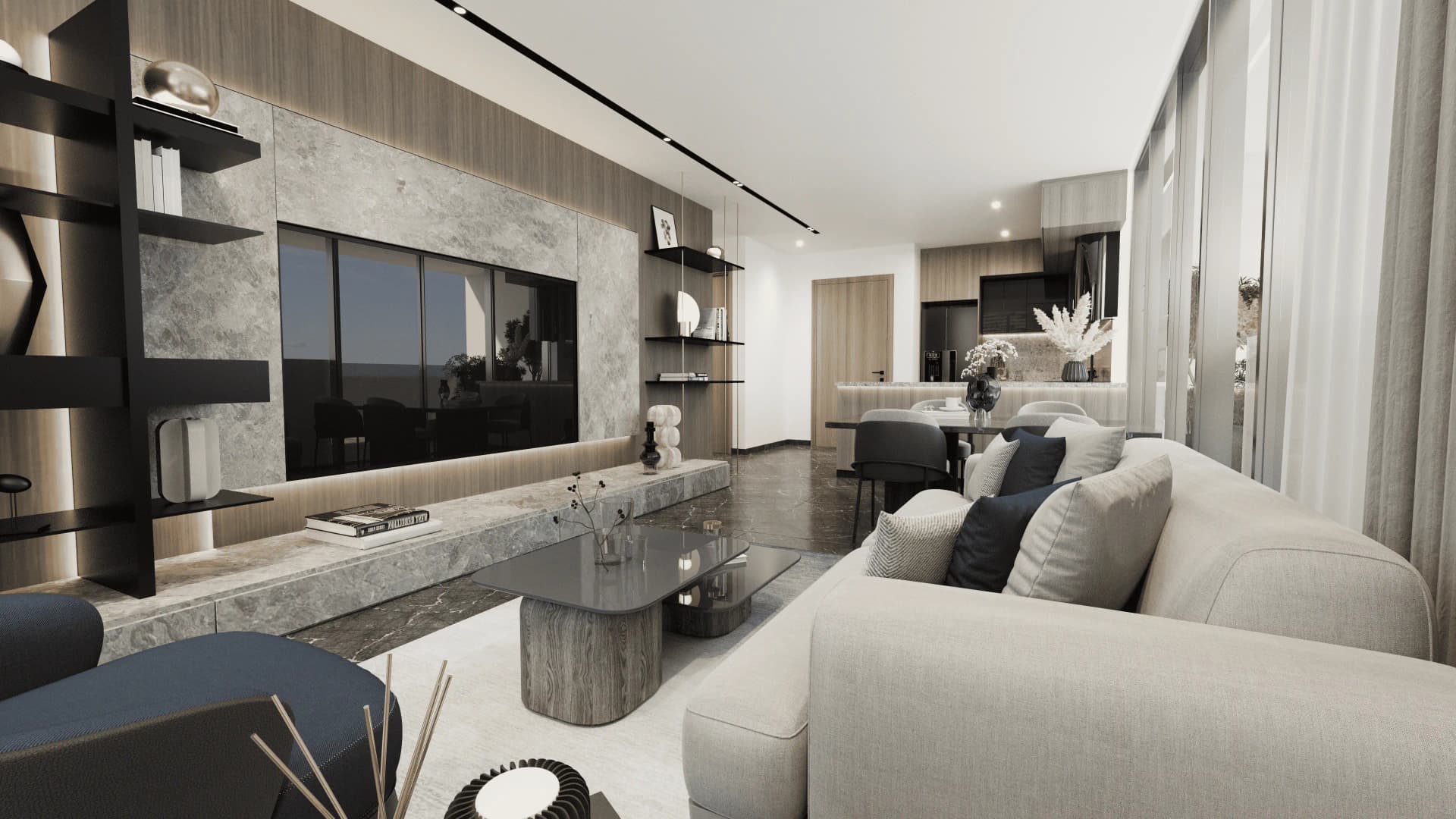 Samana Mykonos - Living Room Interior | Samana Developers
