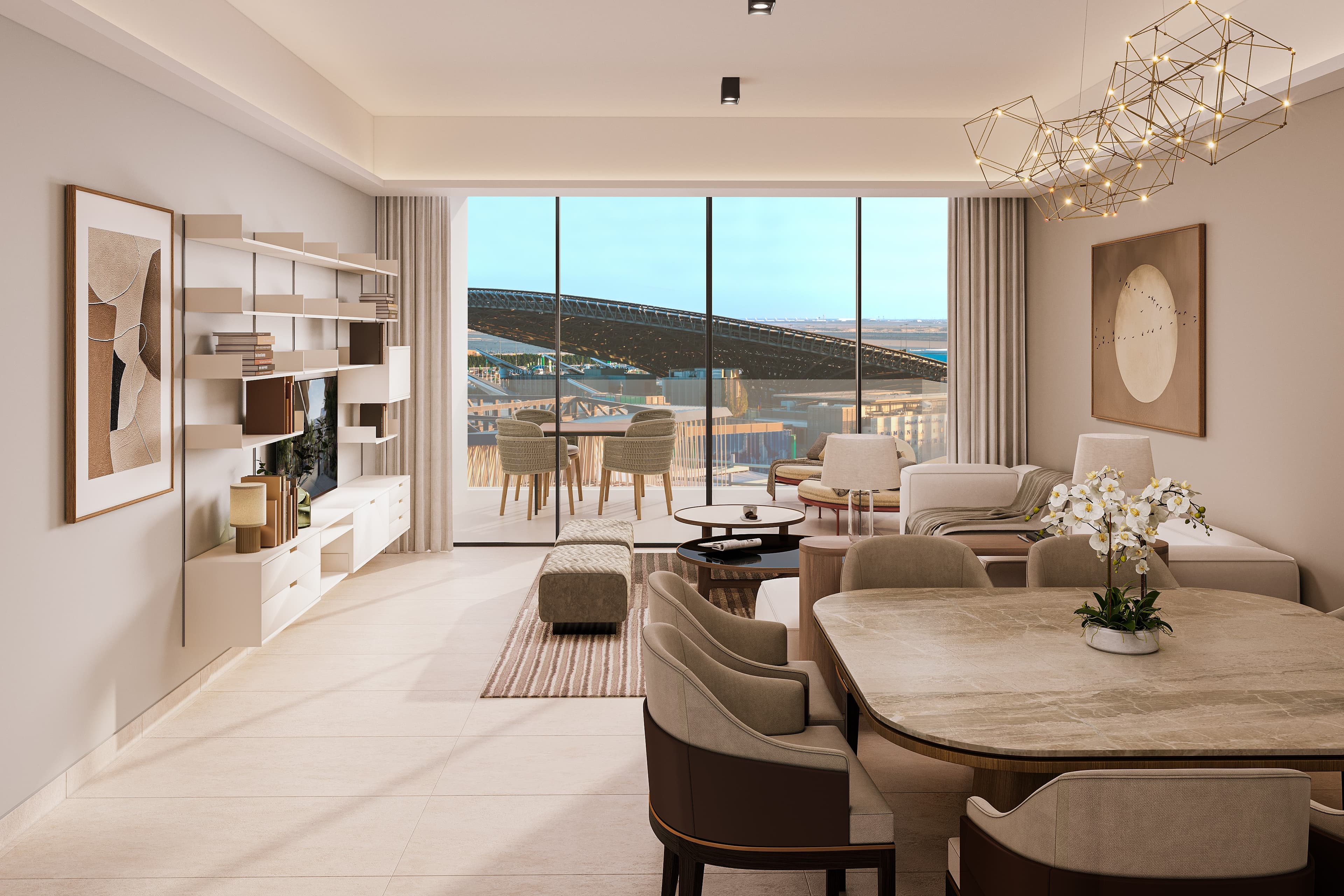 Sidr Residences - Living Room Interior | Expo City