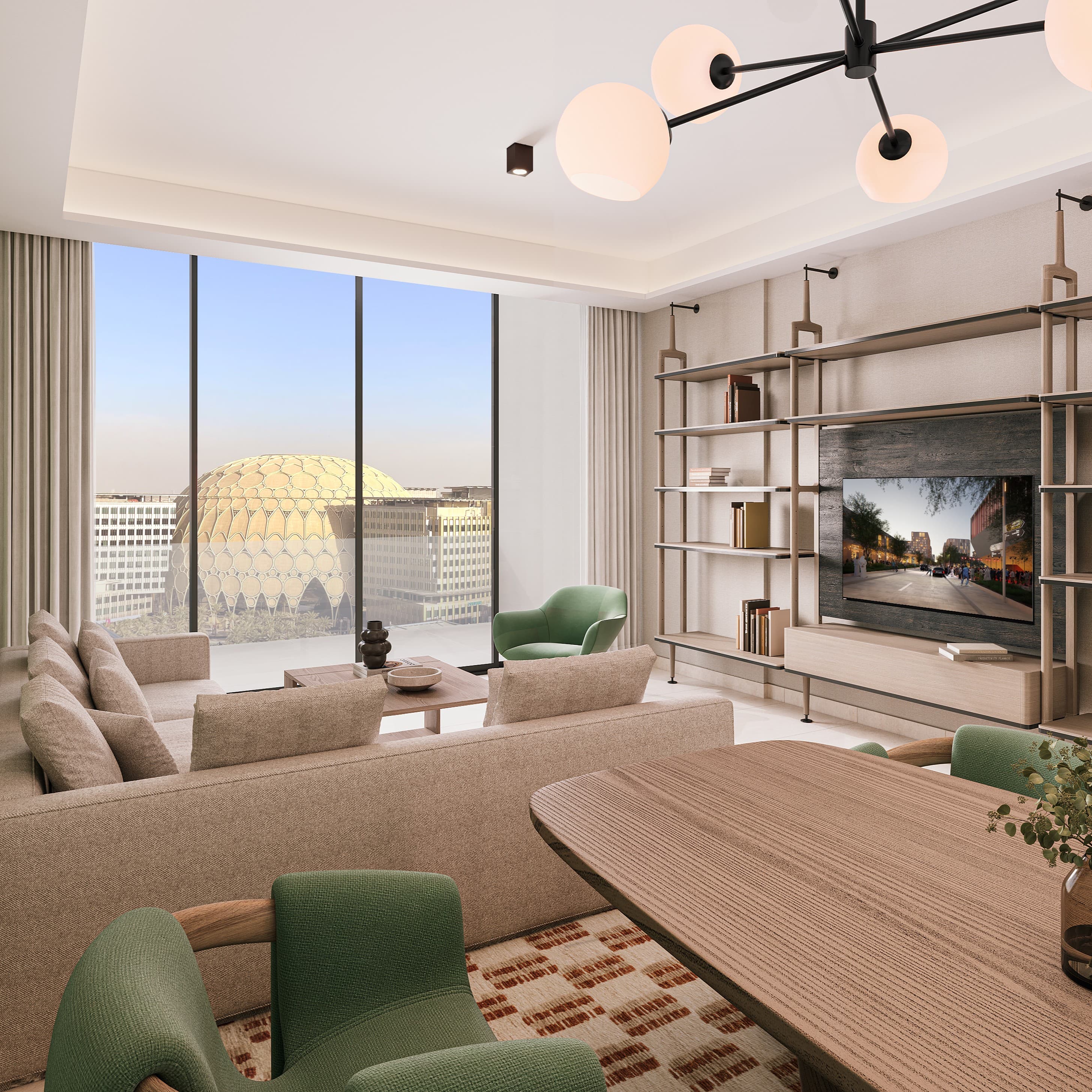 Sidr Residences - Living Room Interior | Expo City