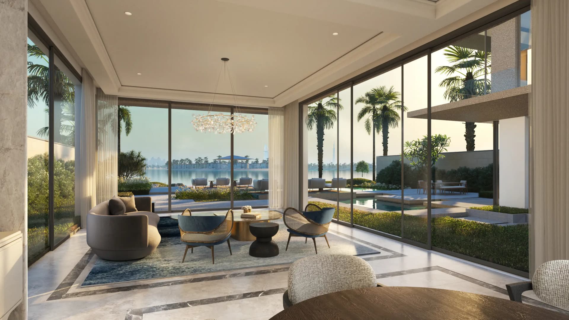 Six Senses Residences The Palm - Living Room Interior | Select Group