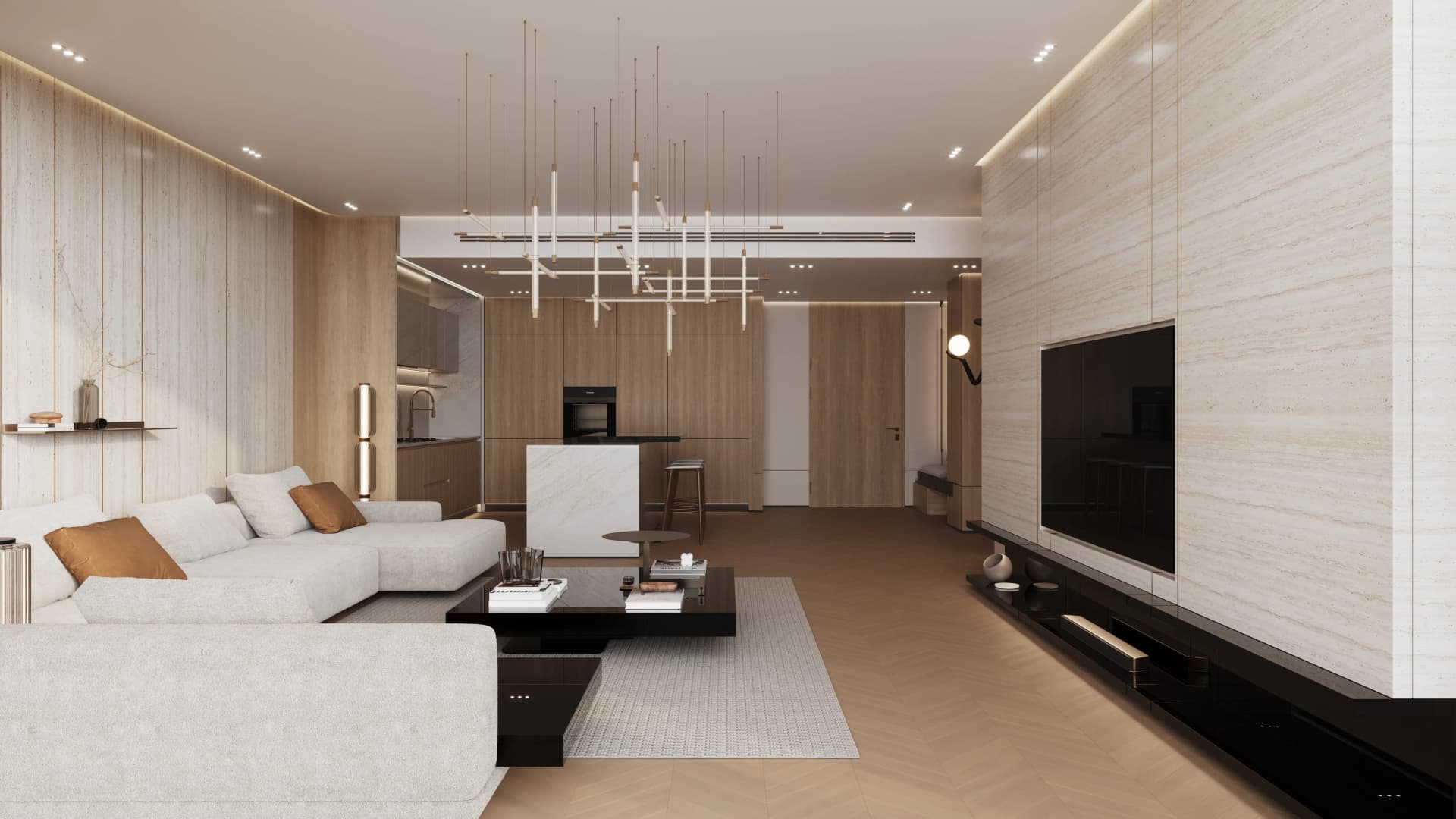 Binghatti Ivory - Living Room Interior | Binghatti Developers