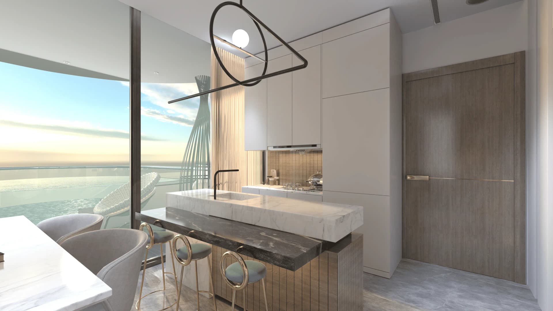 Samana Santorini - Kitchen Interior | Samana Developers
