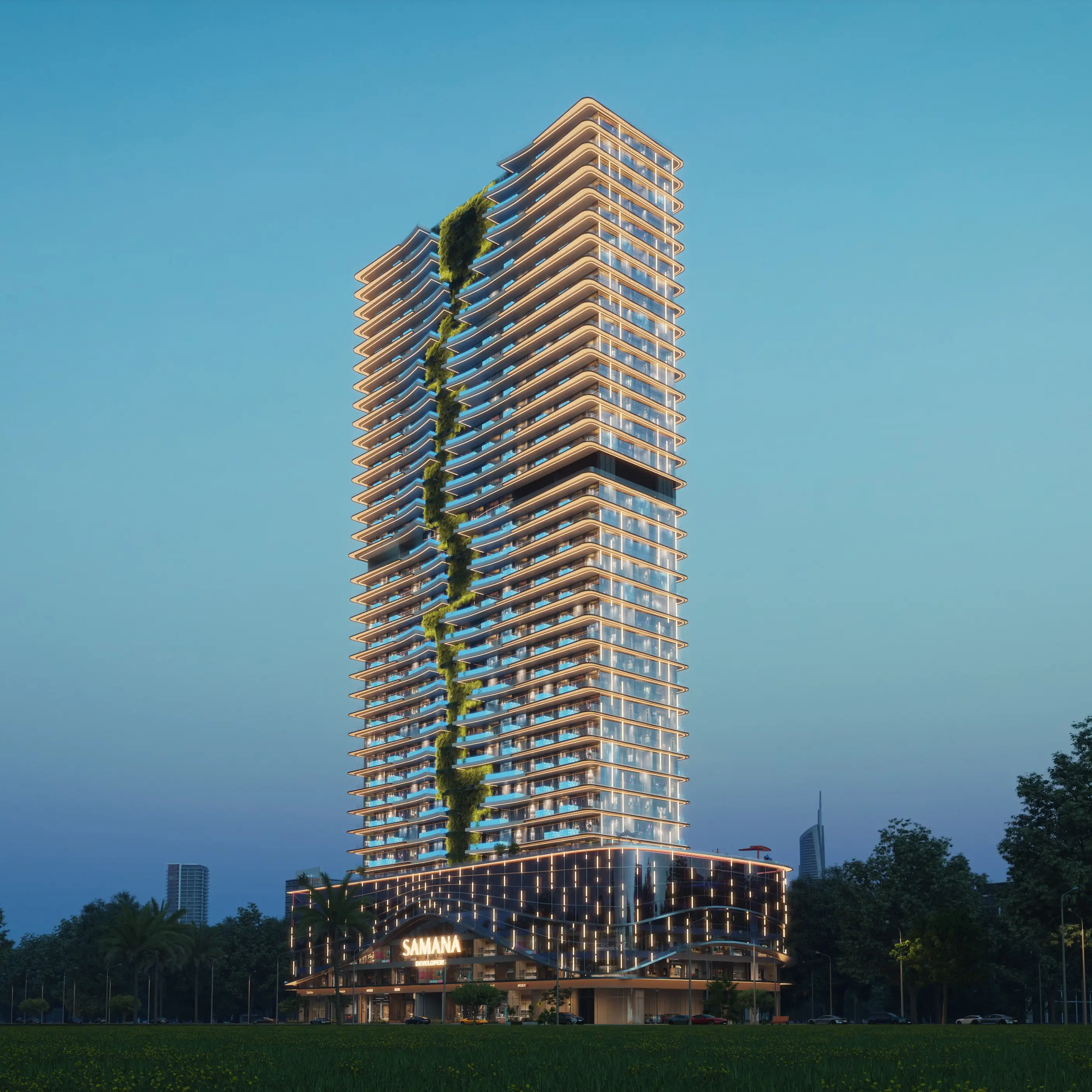 Samana Barari Lagoons - Exterior Facade | Samana Developers