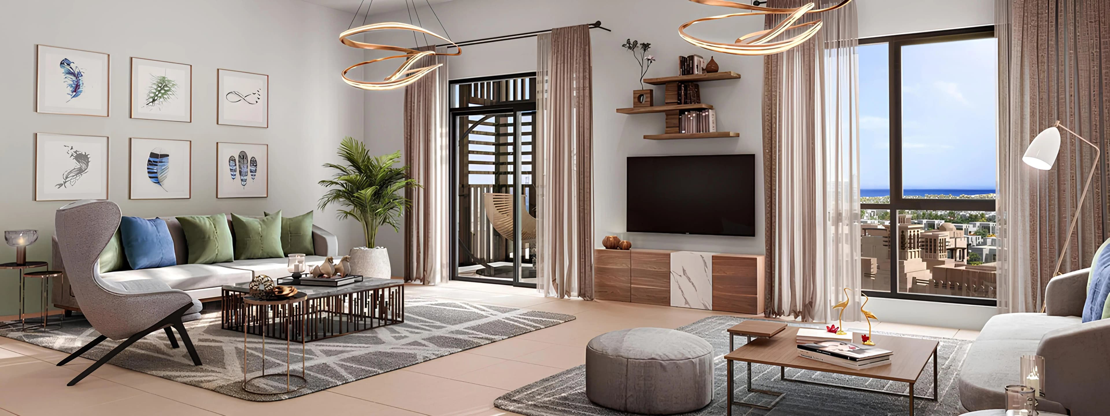 Lamaa - Living Room Interior | Meraas Developer