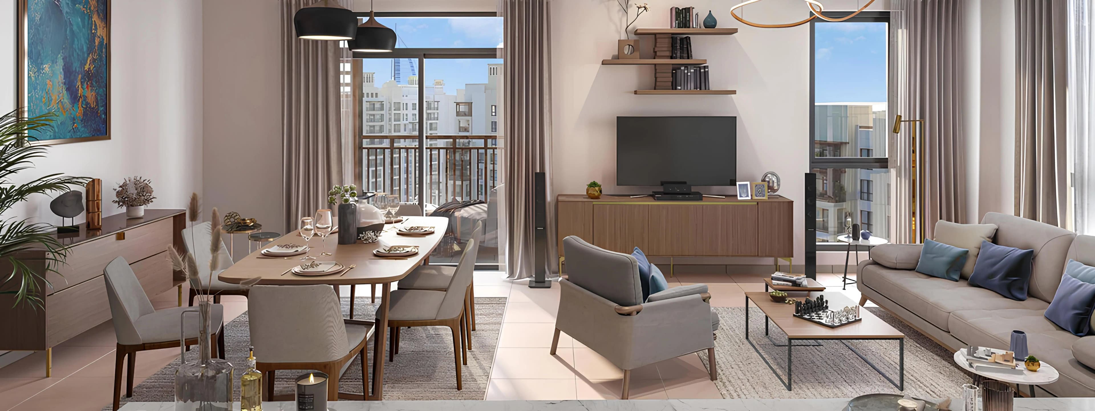 Lamaa - Living Room Interior | Meraas Developer