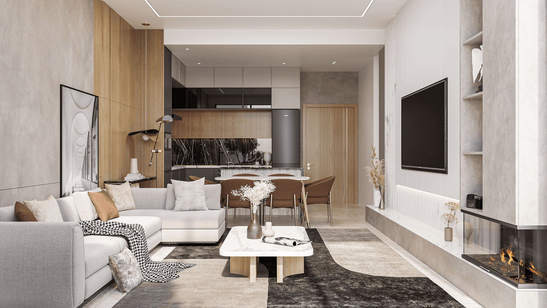 California - Living Room Interior | Samana Developers