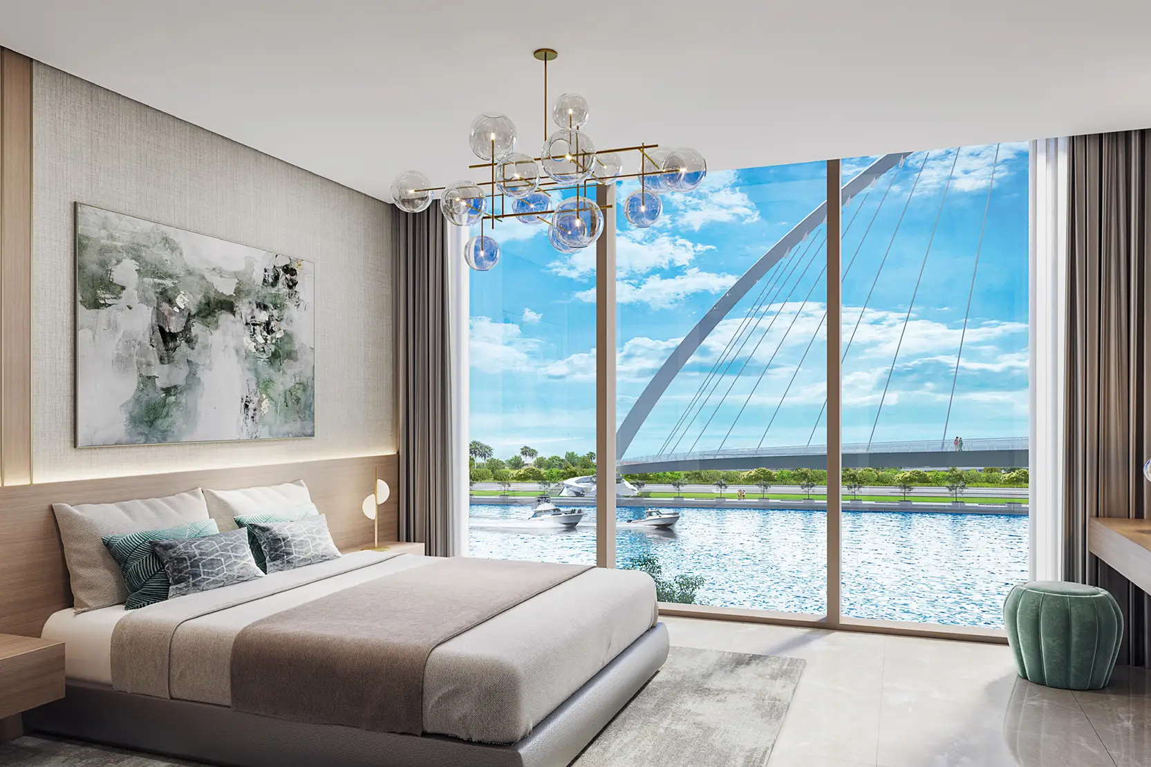 Canal Front Residences 9 - Bedroom Interior | Nakheel Properties