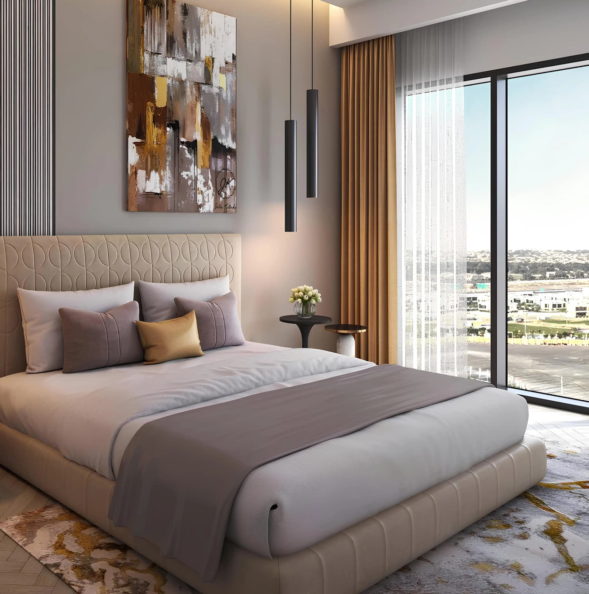 Golf Greens 1 - Bedroom Interior | DAMAC Properties