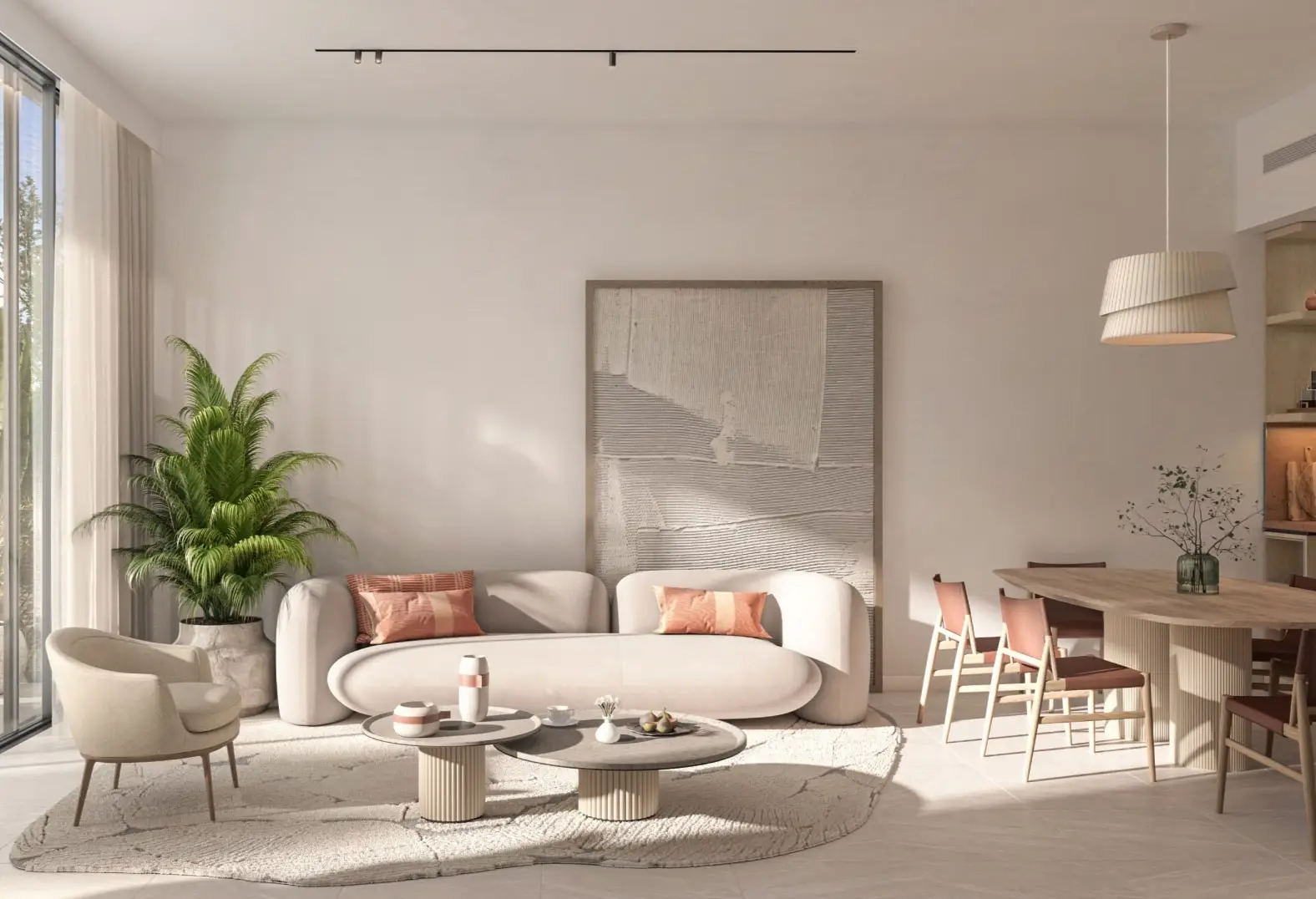 Laсina Residence at Ghaf Woods - Living Room Interior | Majid Al Futtaim
