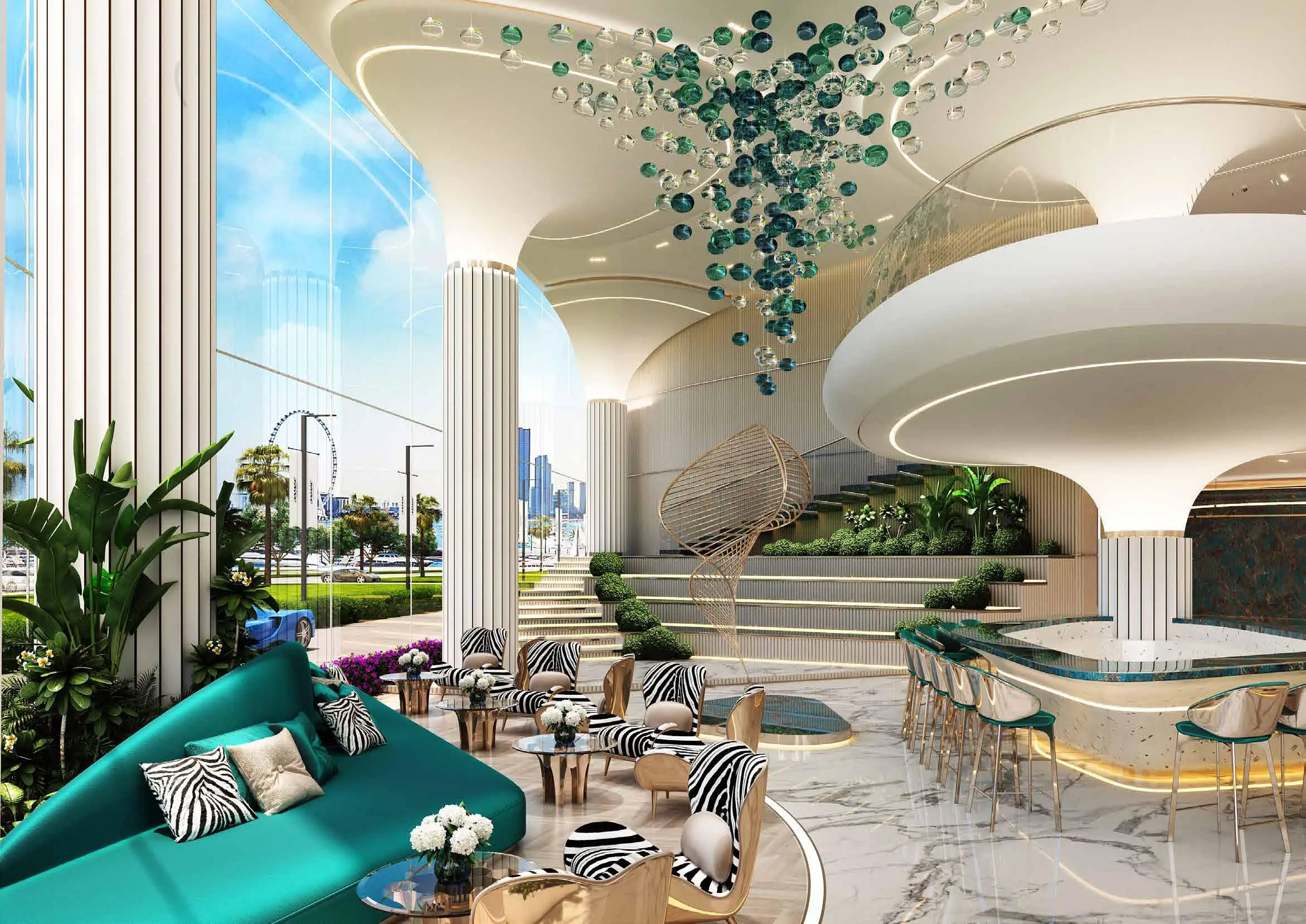Bay by Cavalli - Lobby Interior | DAMAC Properties