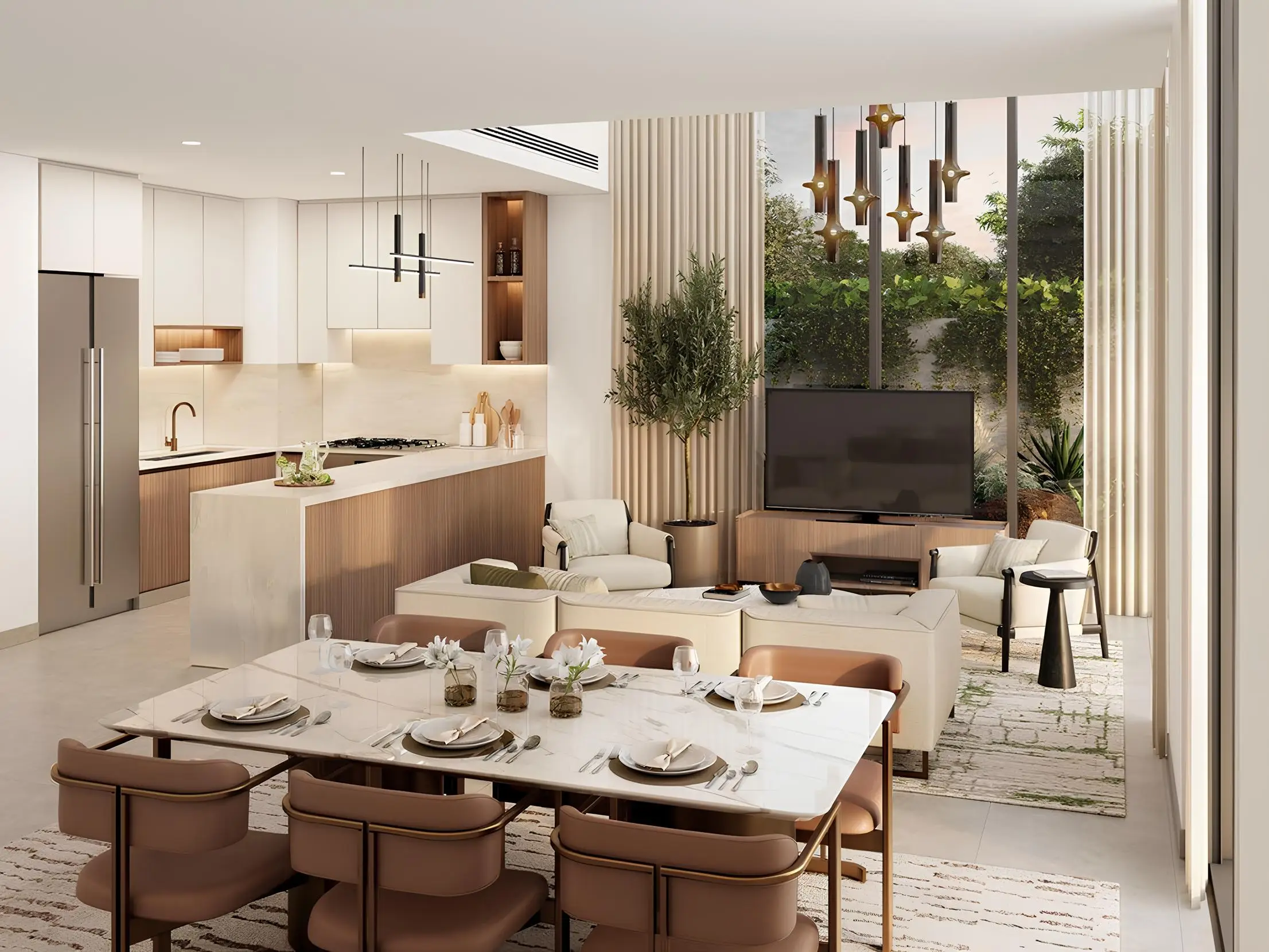 Mudon Al Ranim - Living Room Interior | Dubai Properties