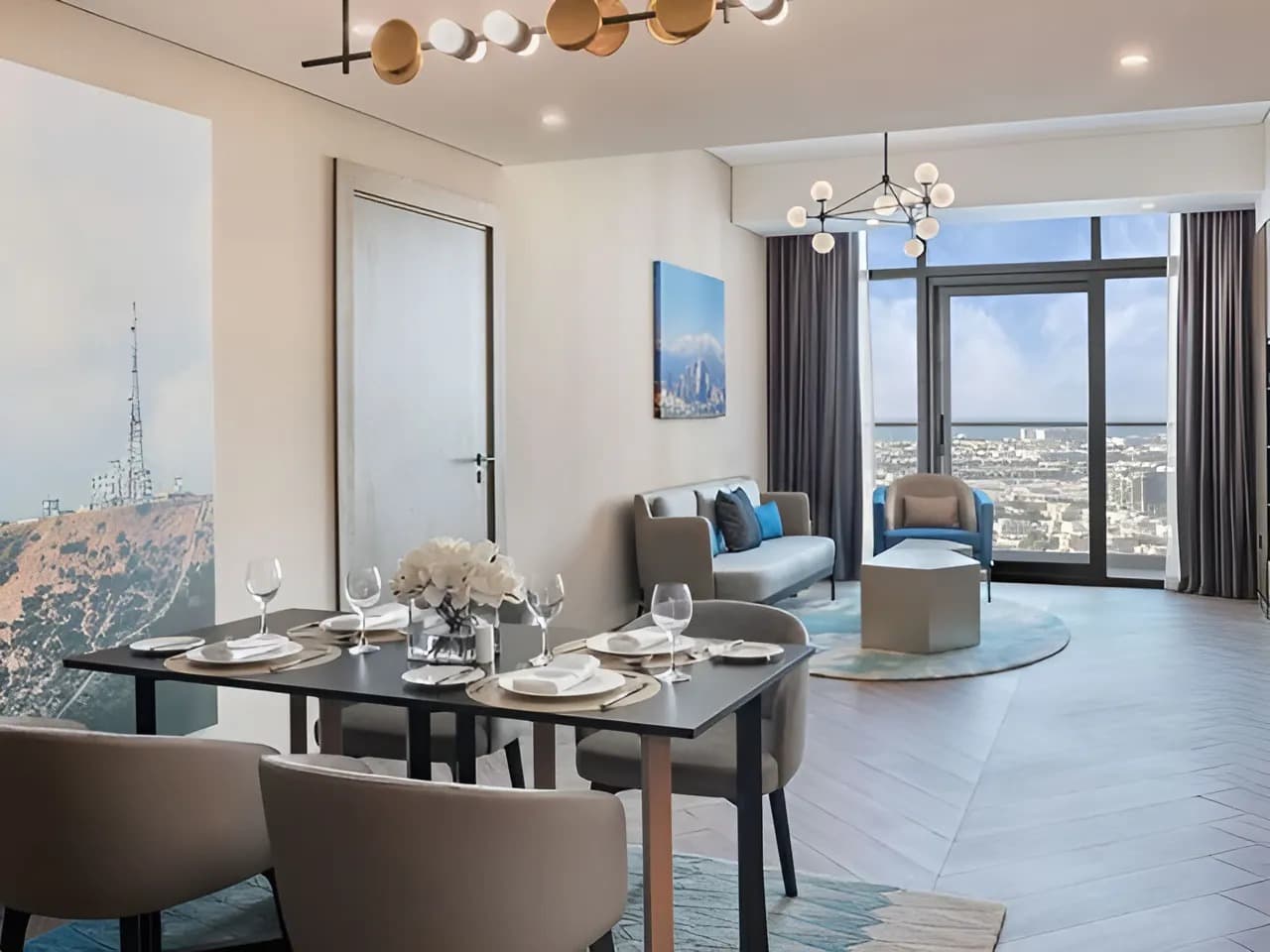 Paramount Hotel Midtown - Living Room Interior | Dubai Properties