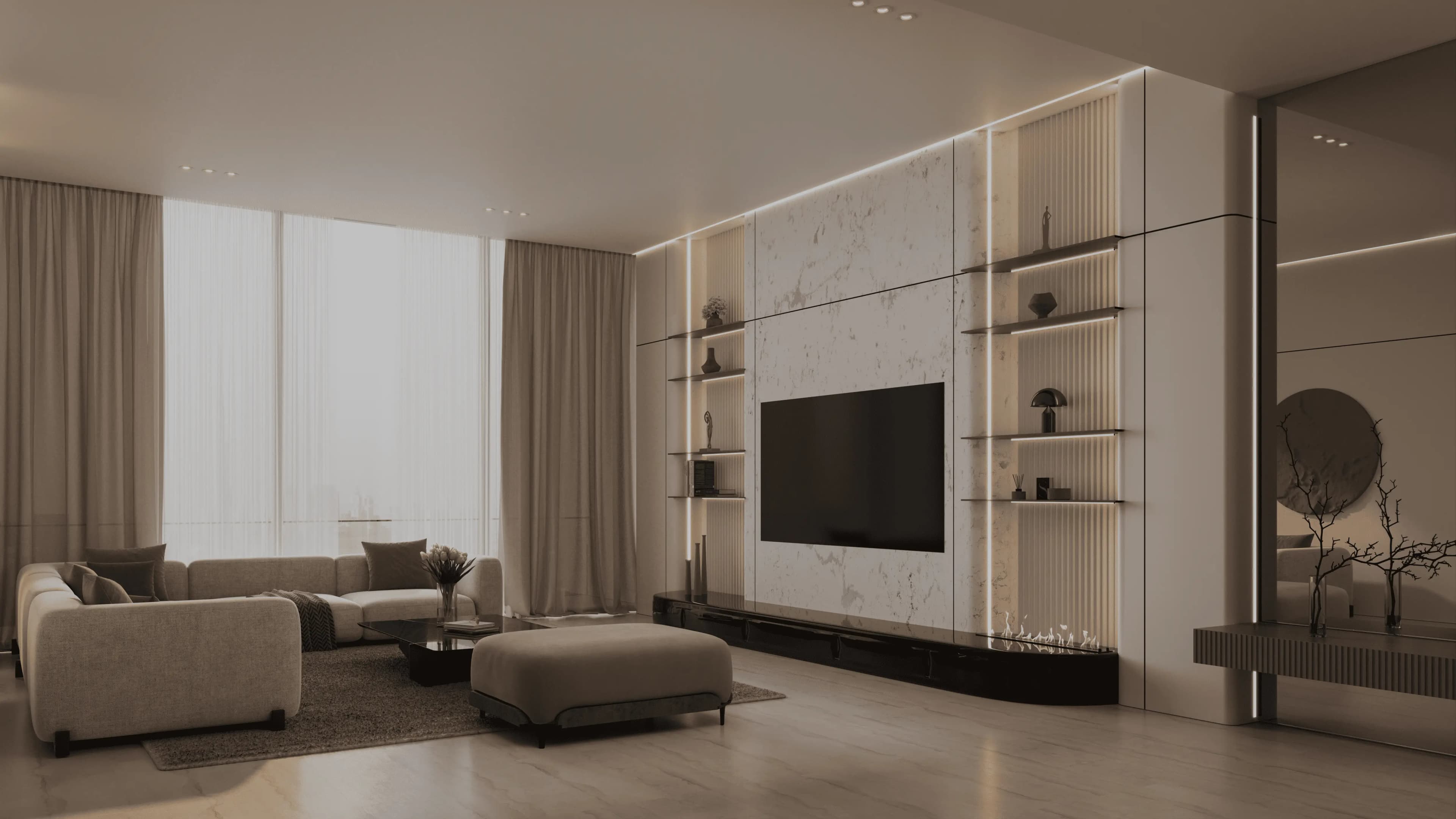 Binghatti Elite - Living Room Interior | Binghatti Developers