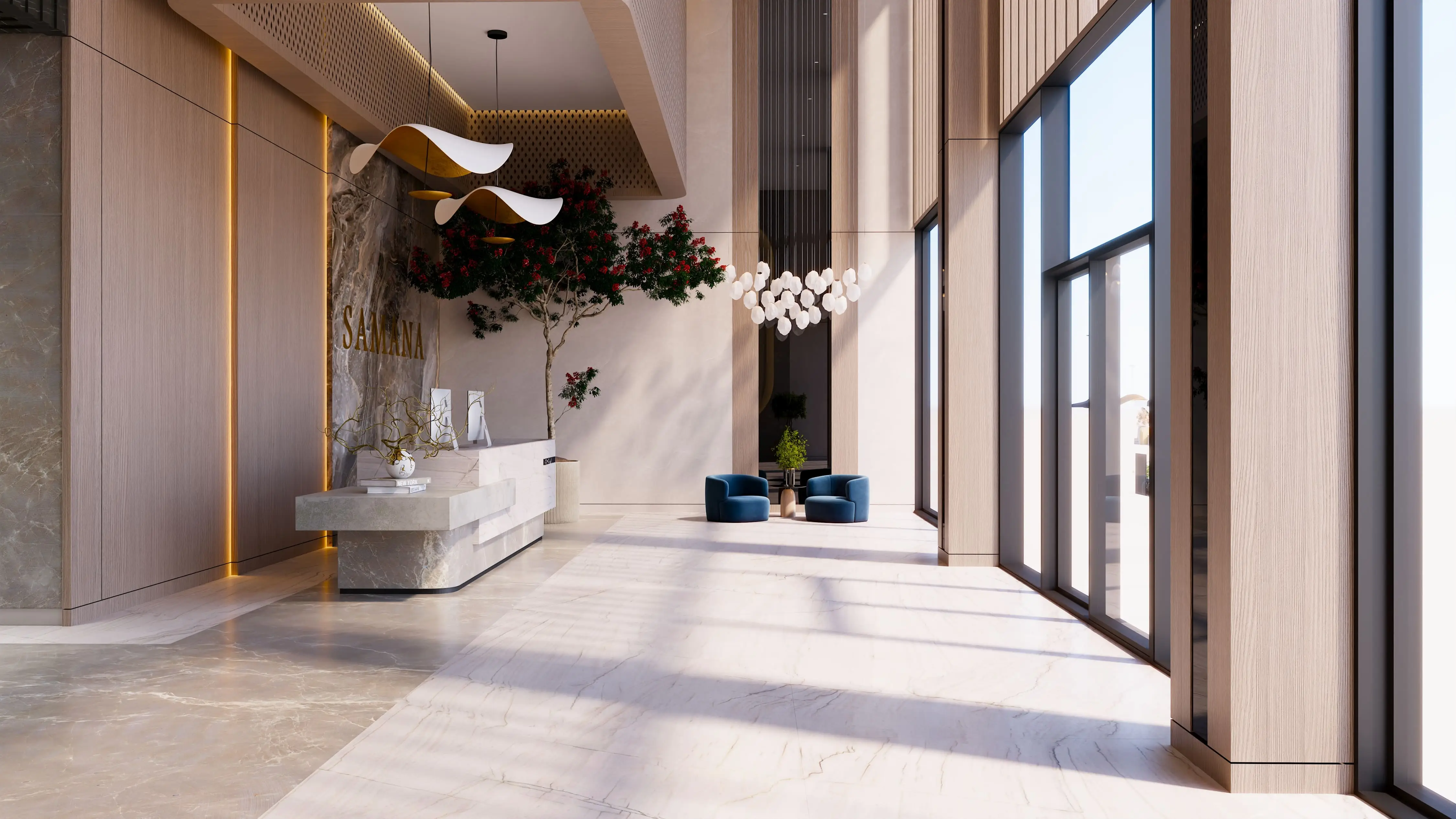 Samana Resorts 1 & 2 - Lobby Interior | Samana Developers