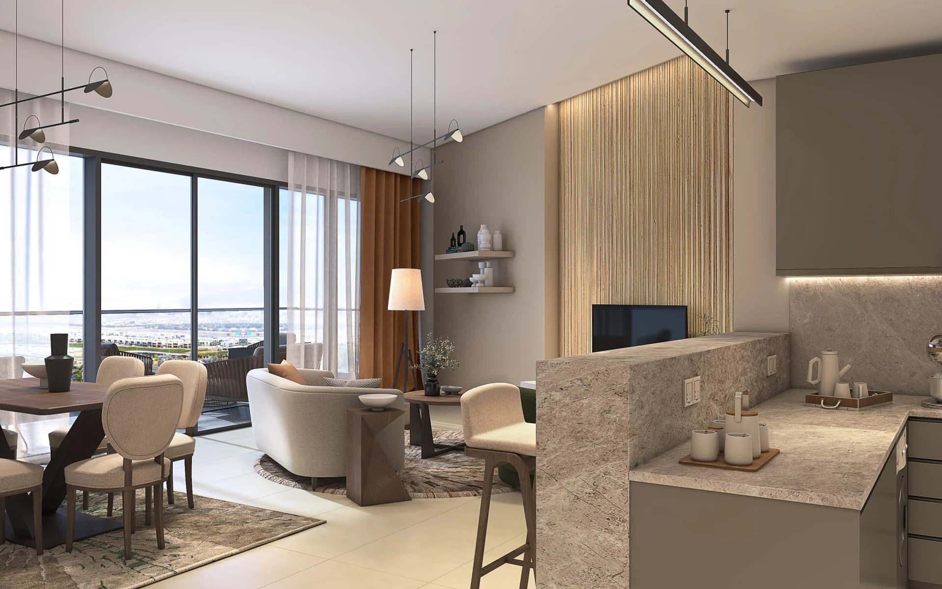 Golf Gate - Kitchen Interior | DAMAC Properties