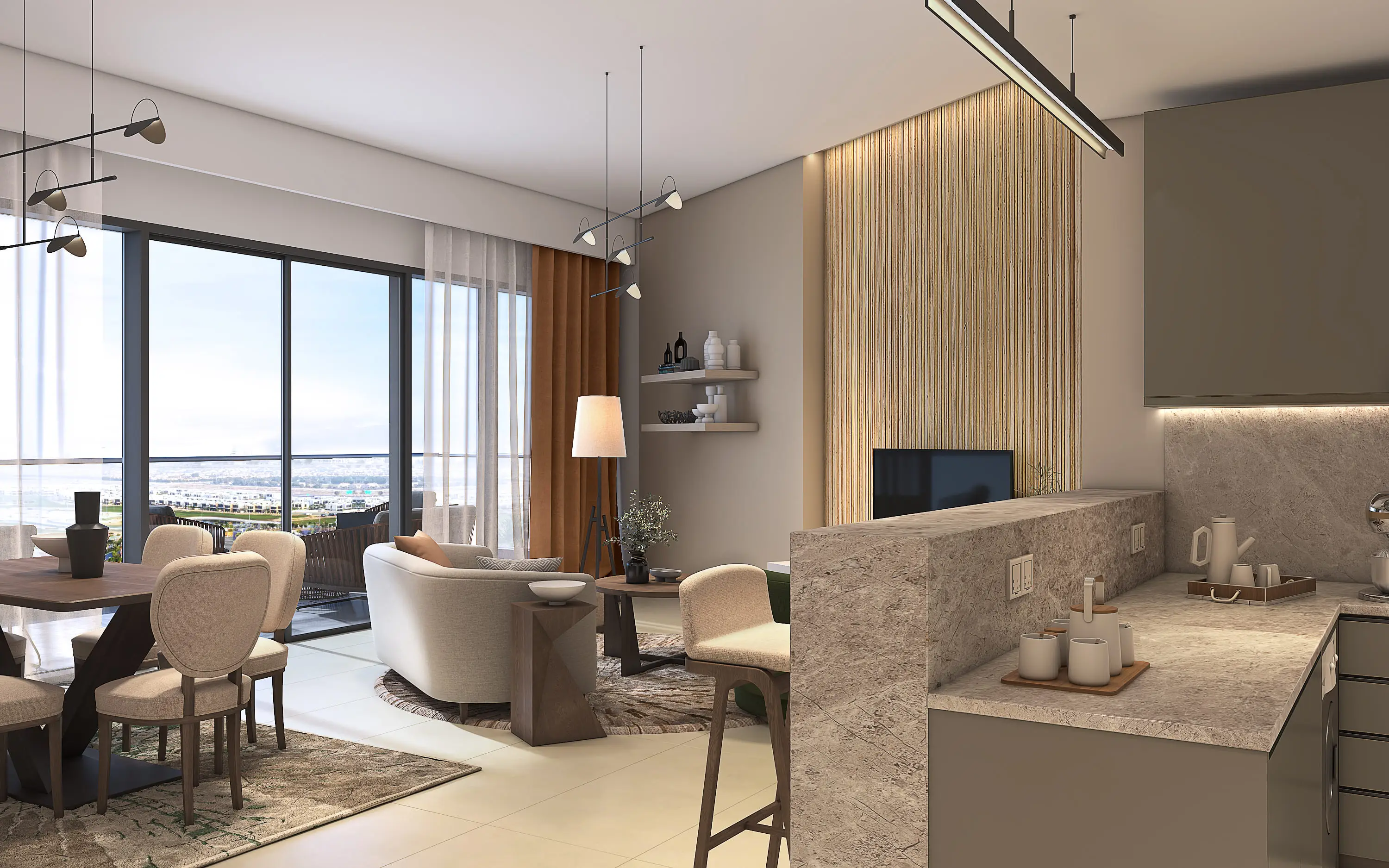 Golf Gate - Kitchen Interior | DAMAC Properties