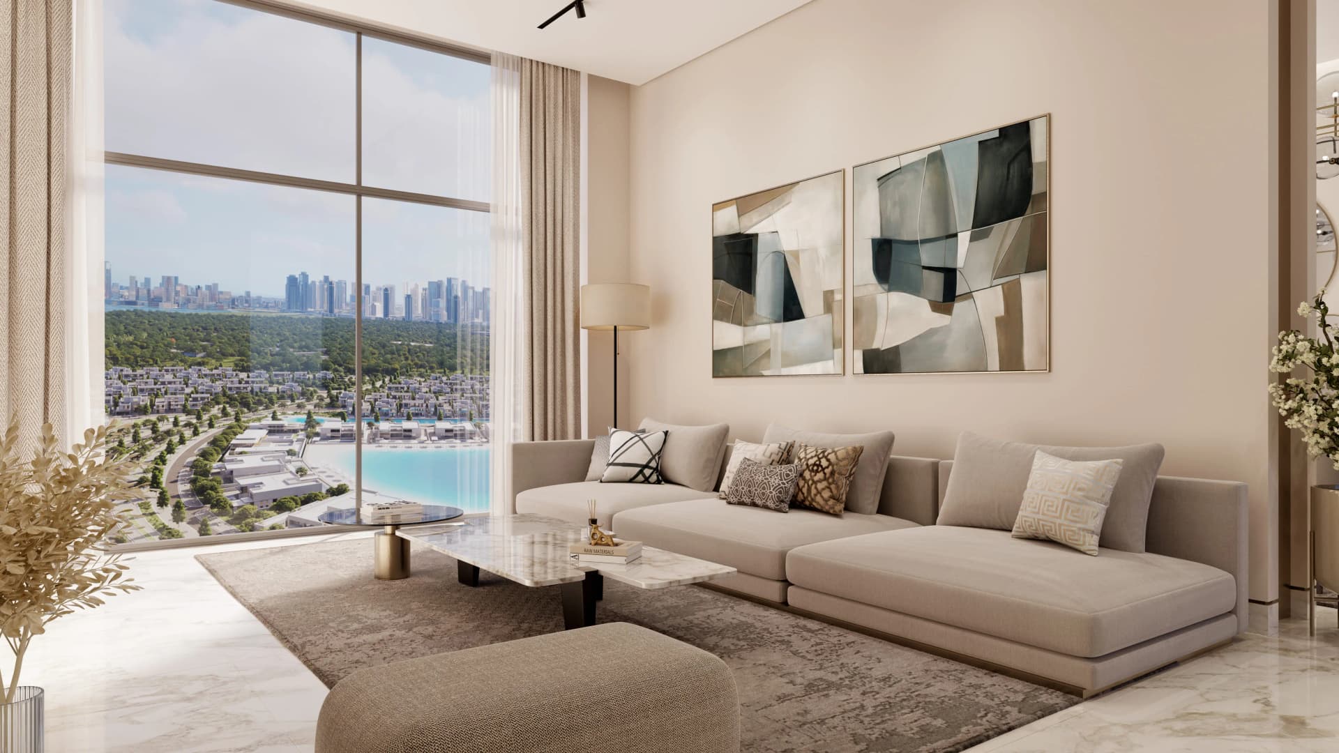 Sobha Hartland II - Living Room Interior | Sobha Realty