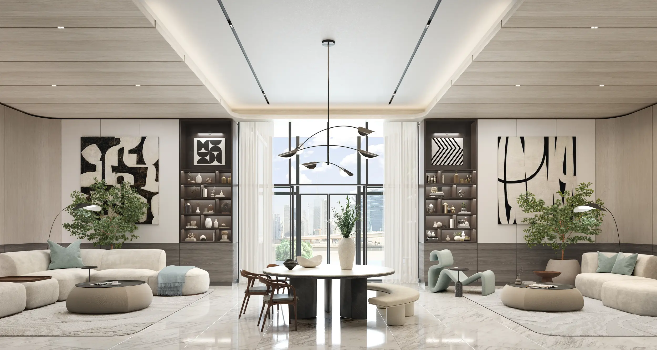 One River Point - Lobby Interior | Ellington Properties