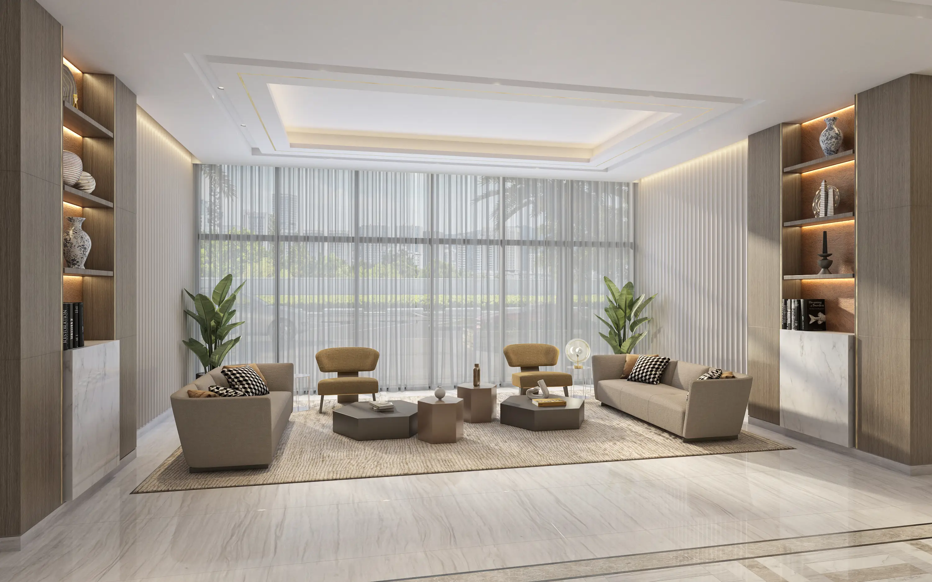 Creek Views 3 - Lobby Interior | Azizi Developments