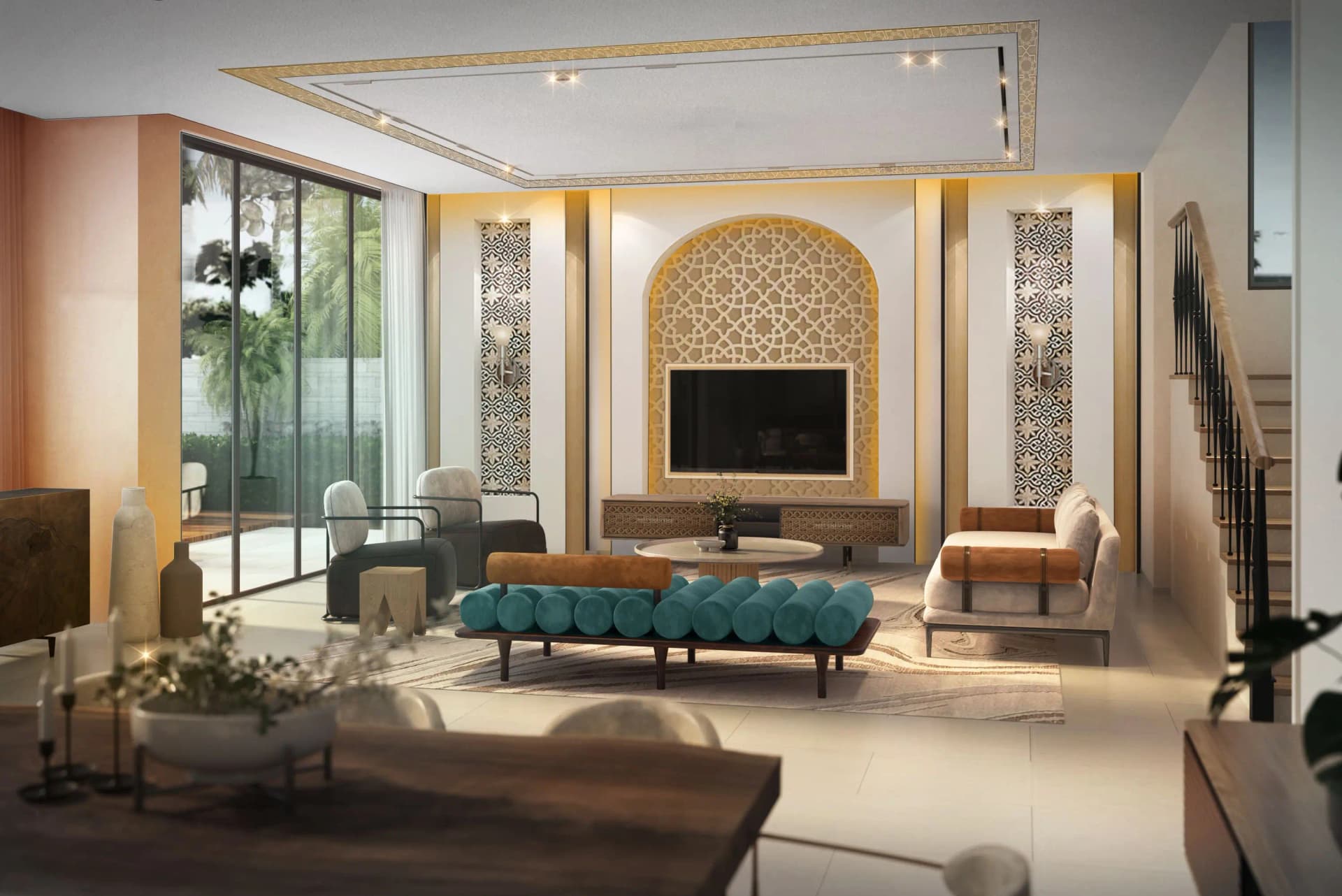 Lagoons Morocco - Living Room Interior | DAMAC Properties