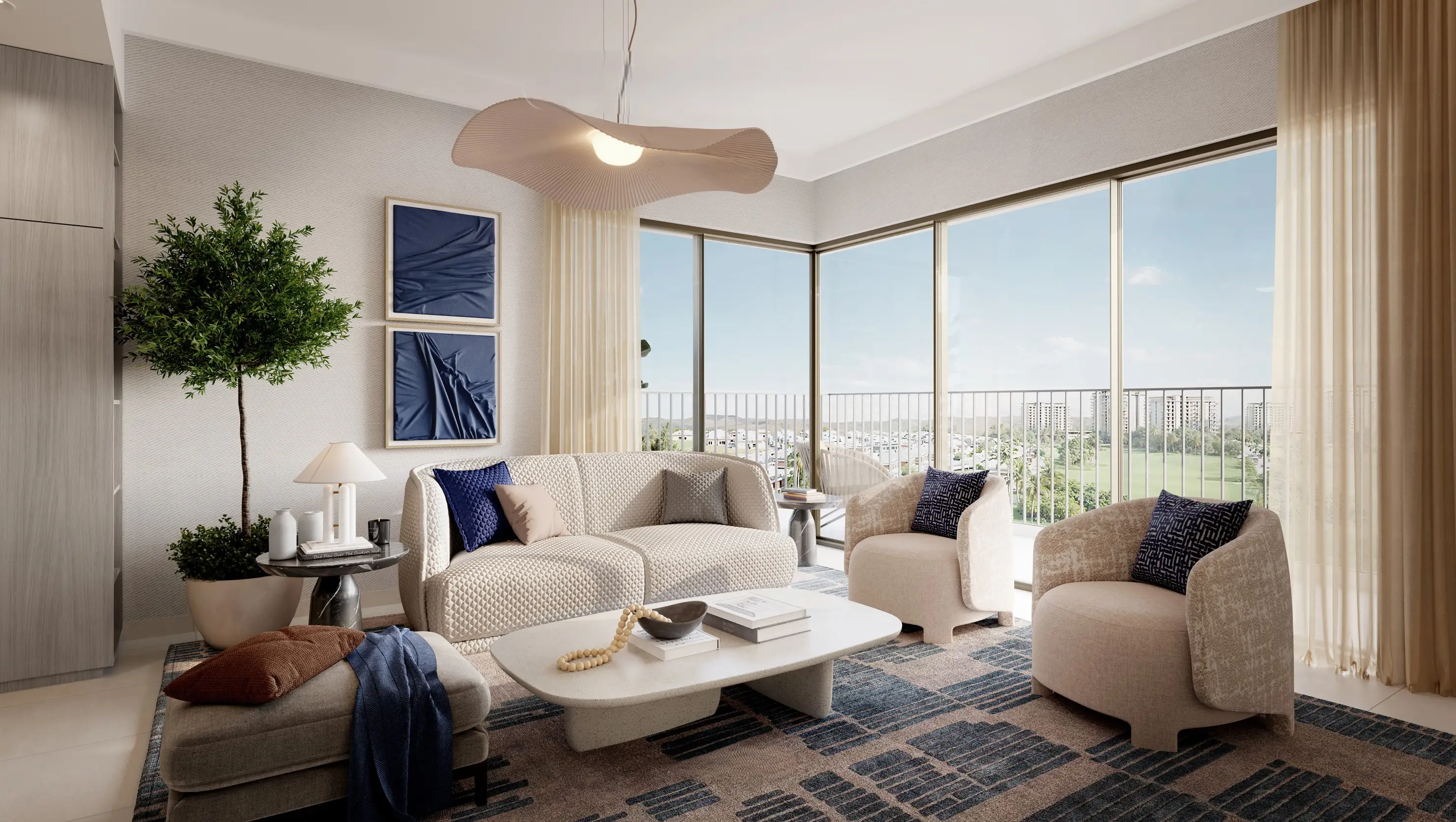 Golf Verge - Living Room Interior | Emaar Properties